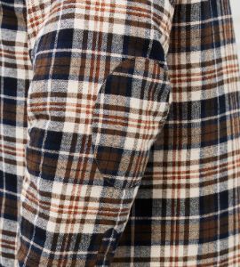 Fleece-Lined Flannel Shacket sold by George Richards