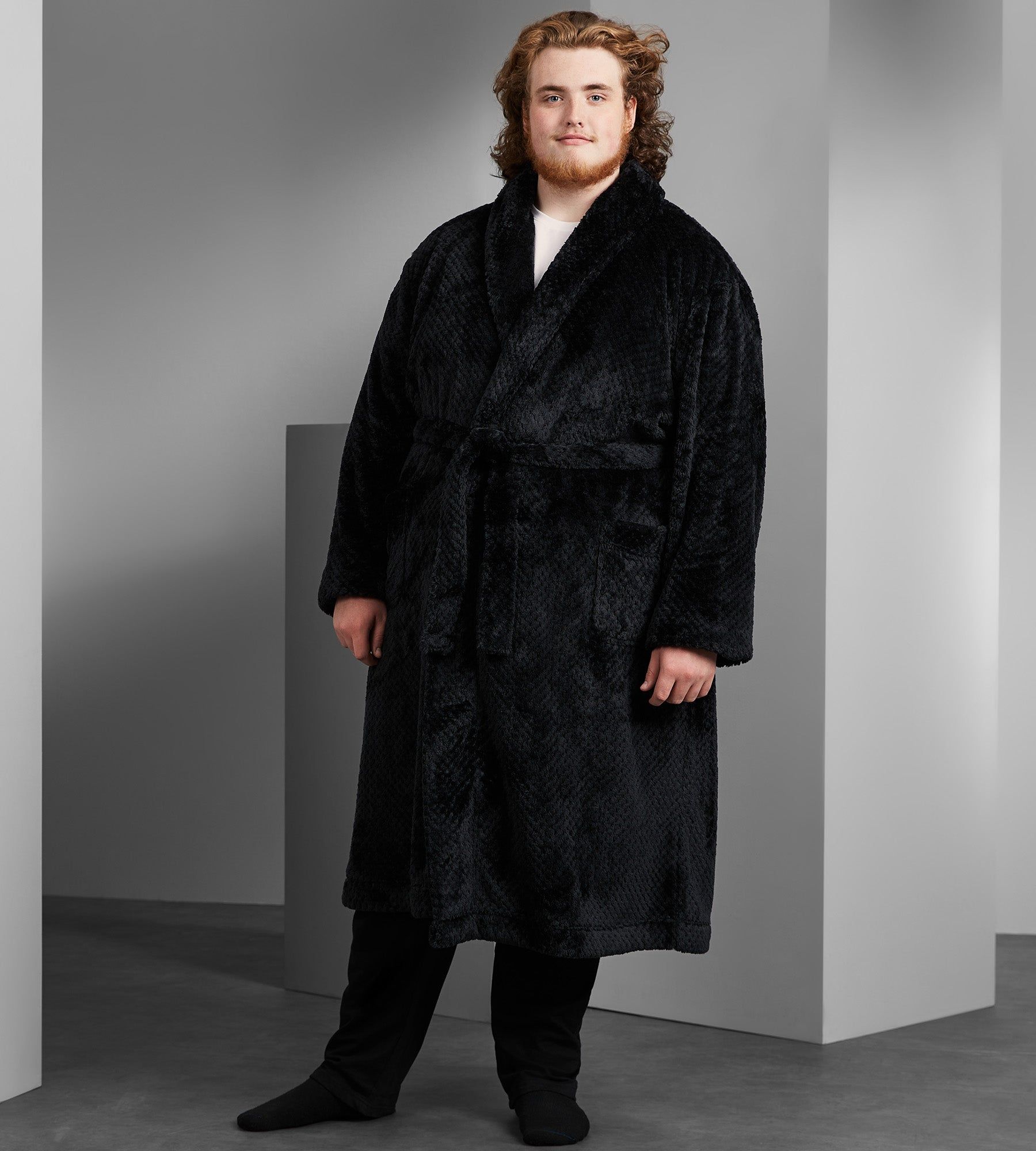 Tonal Plush Robe sold by George Richards