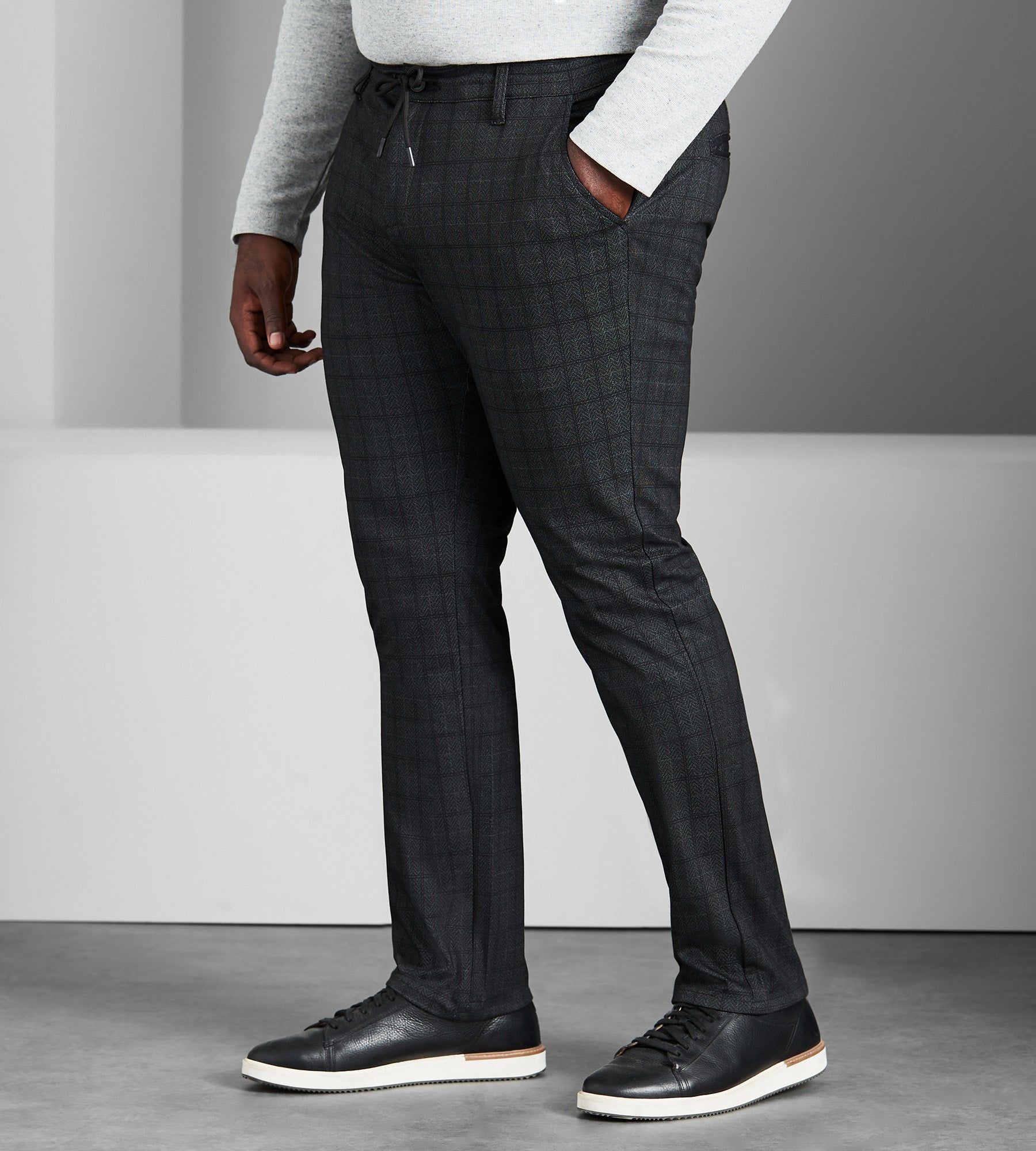 Knit Tailored Drawstring Pants sold by George Richards