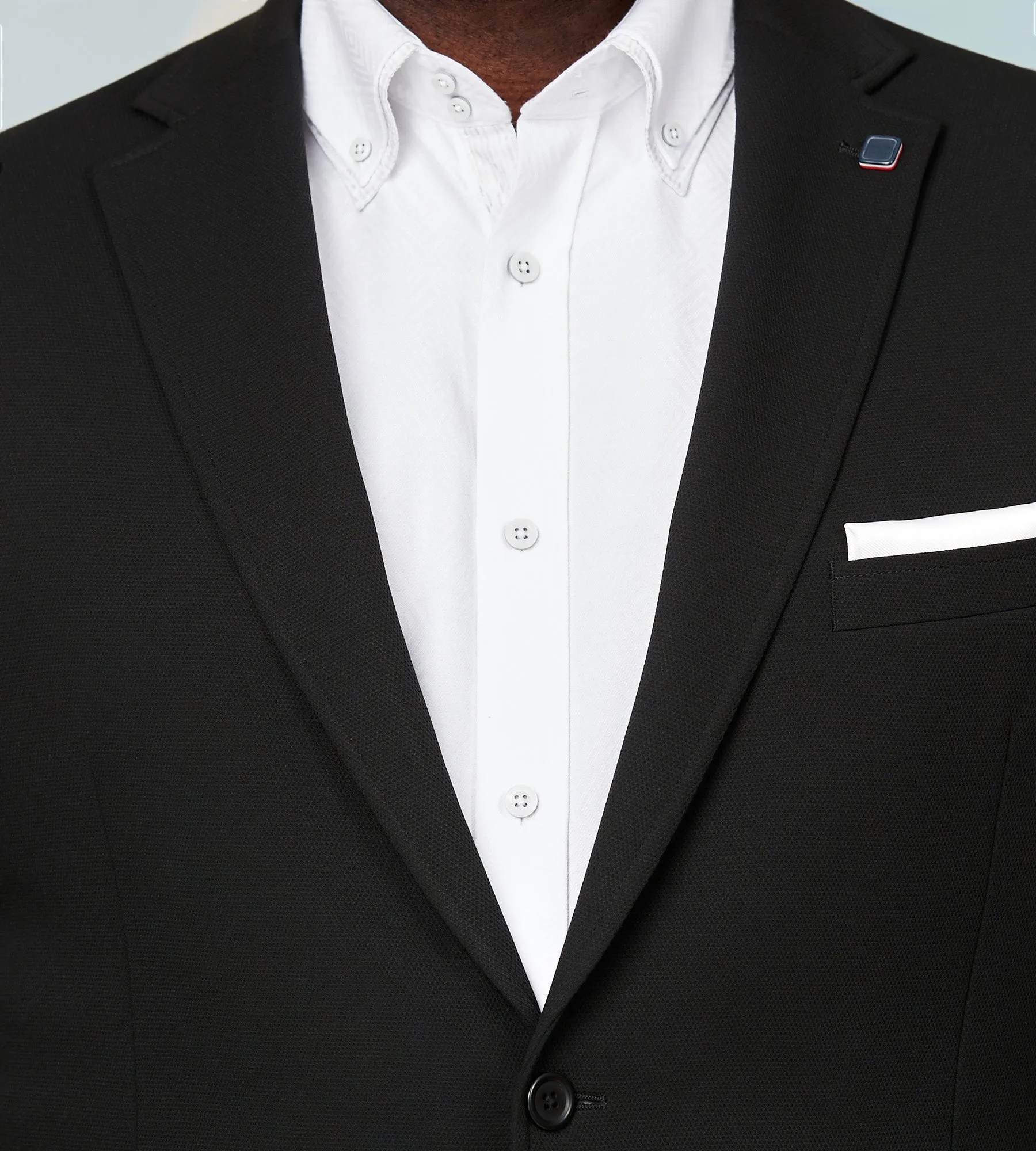 Modern Fit Solid Textured Knit Sport Jacket sold by George Richards product image thumbnail 2