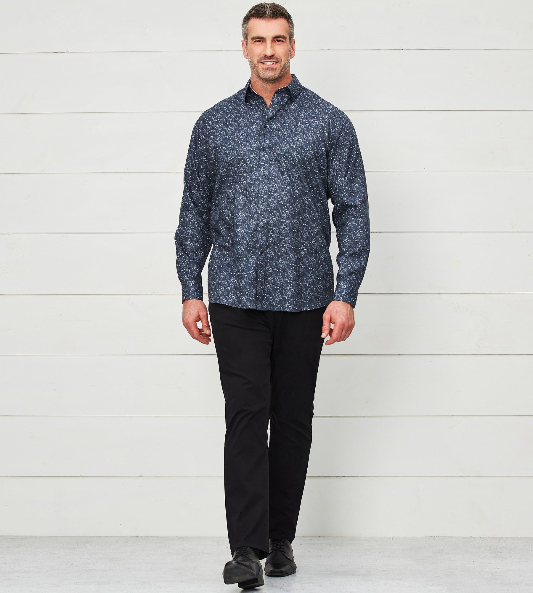Non-Iron Floral Print Long Sleeve Sport Shirt sold by George Richards product image thumbnail 5