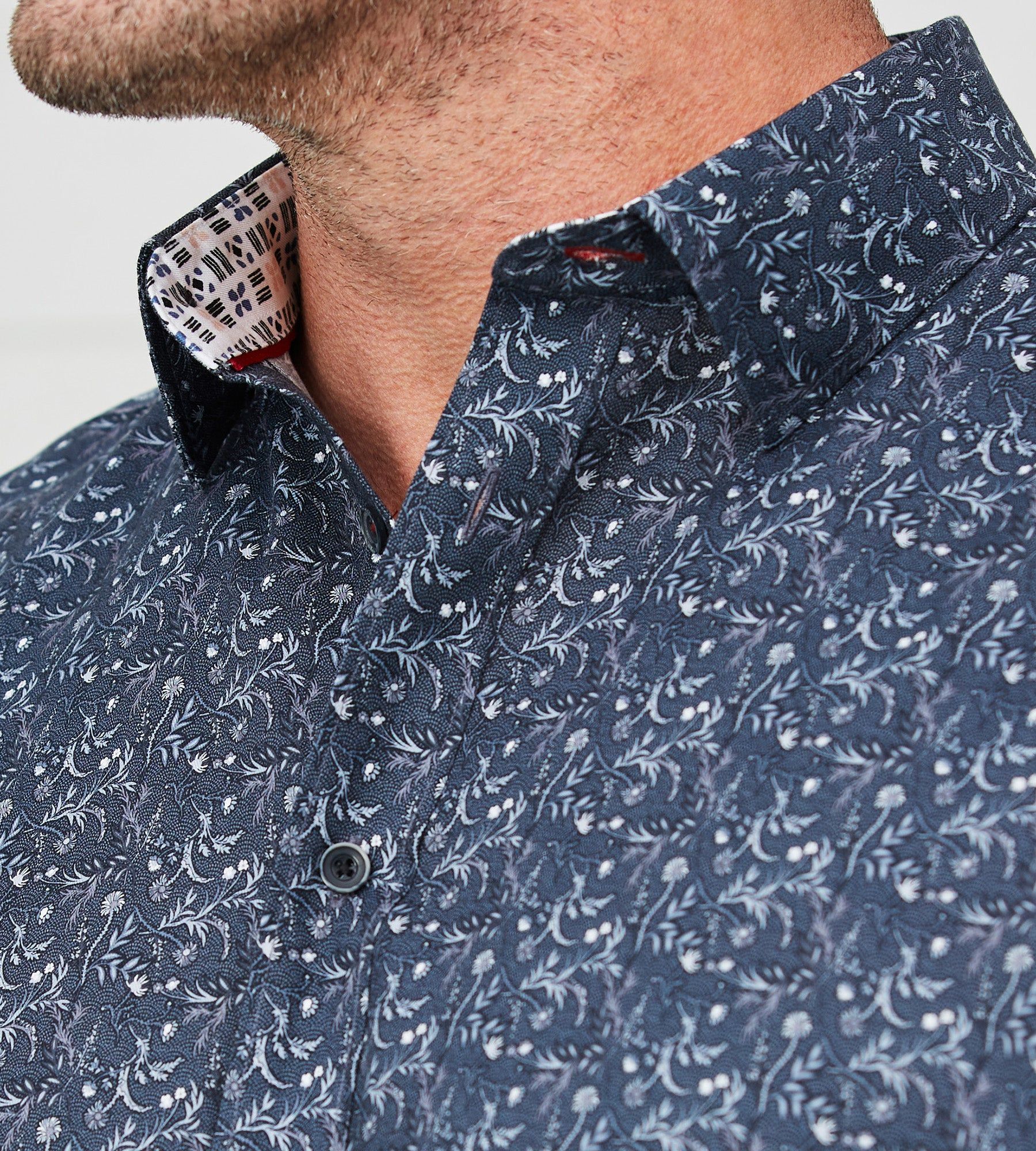 Non-Iron Floral Print Long Sleeve Sport Shirt sold by George Richards product image thumbnail 3