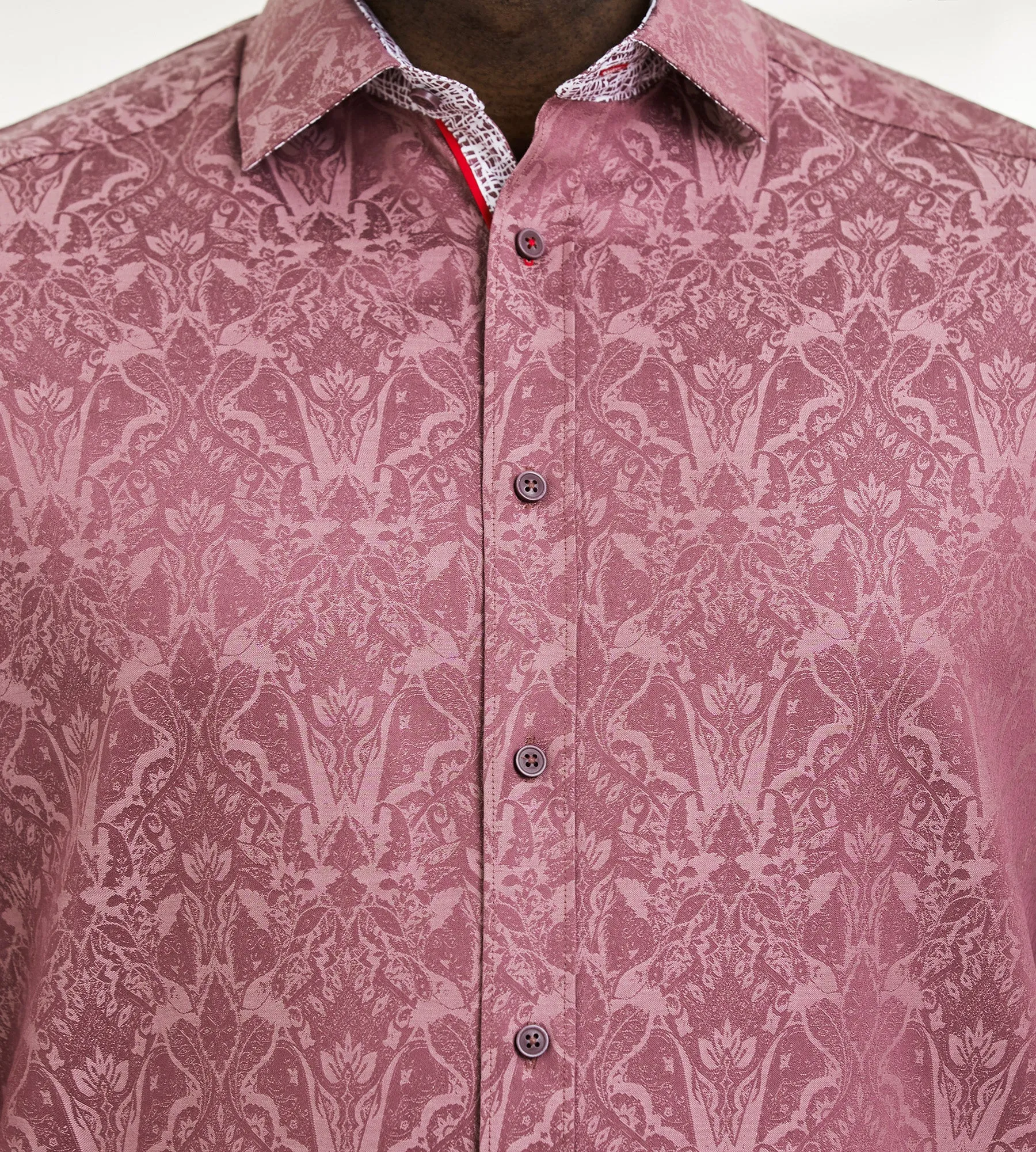 Tonal Floral Long Sleeve Sport Shirt sold by George Richards product image thumbnail 2