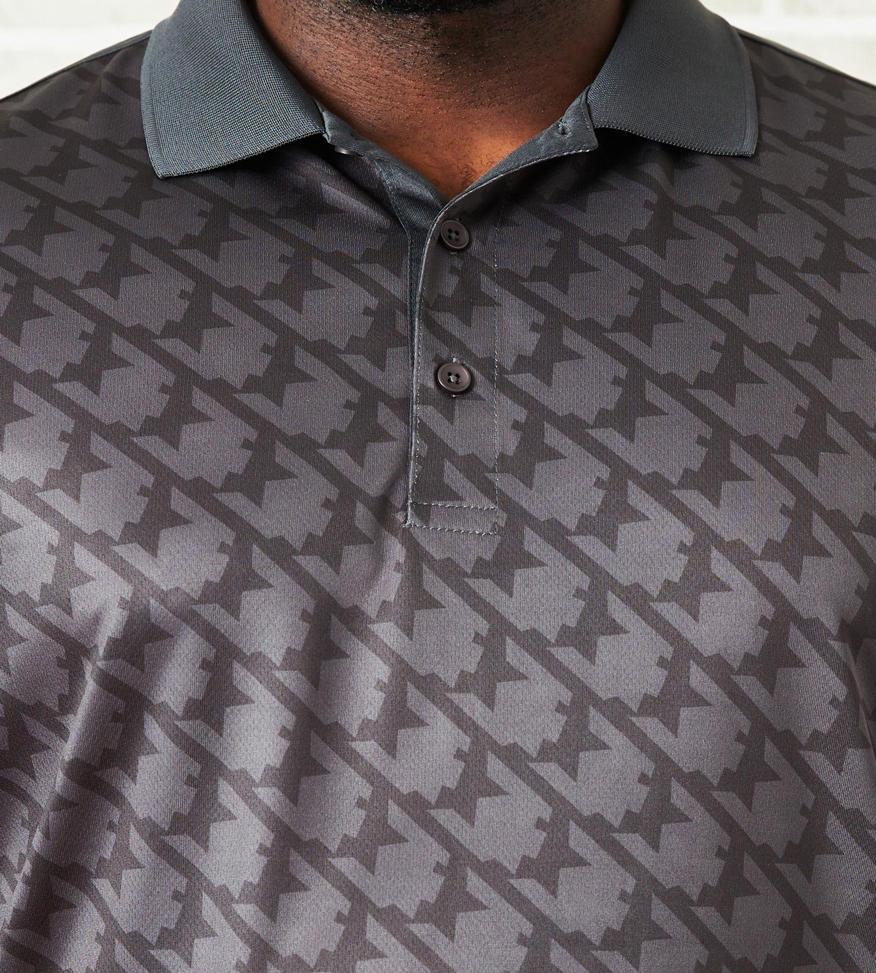 Active Graphic Houndstooth Print Polo sold by George Richards product image thumbnail 2