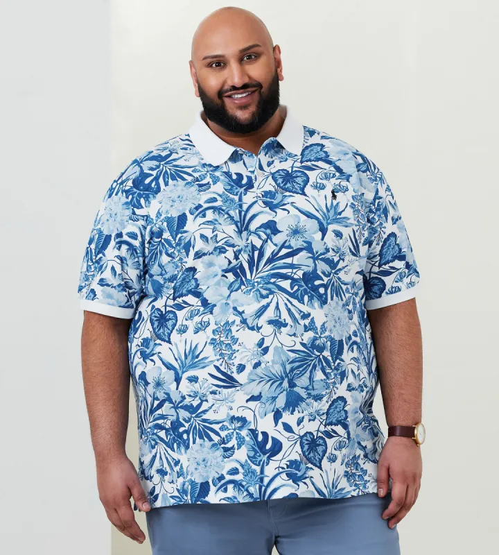 Printed Mesh Polo sold by George Richards