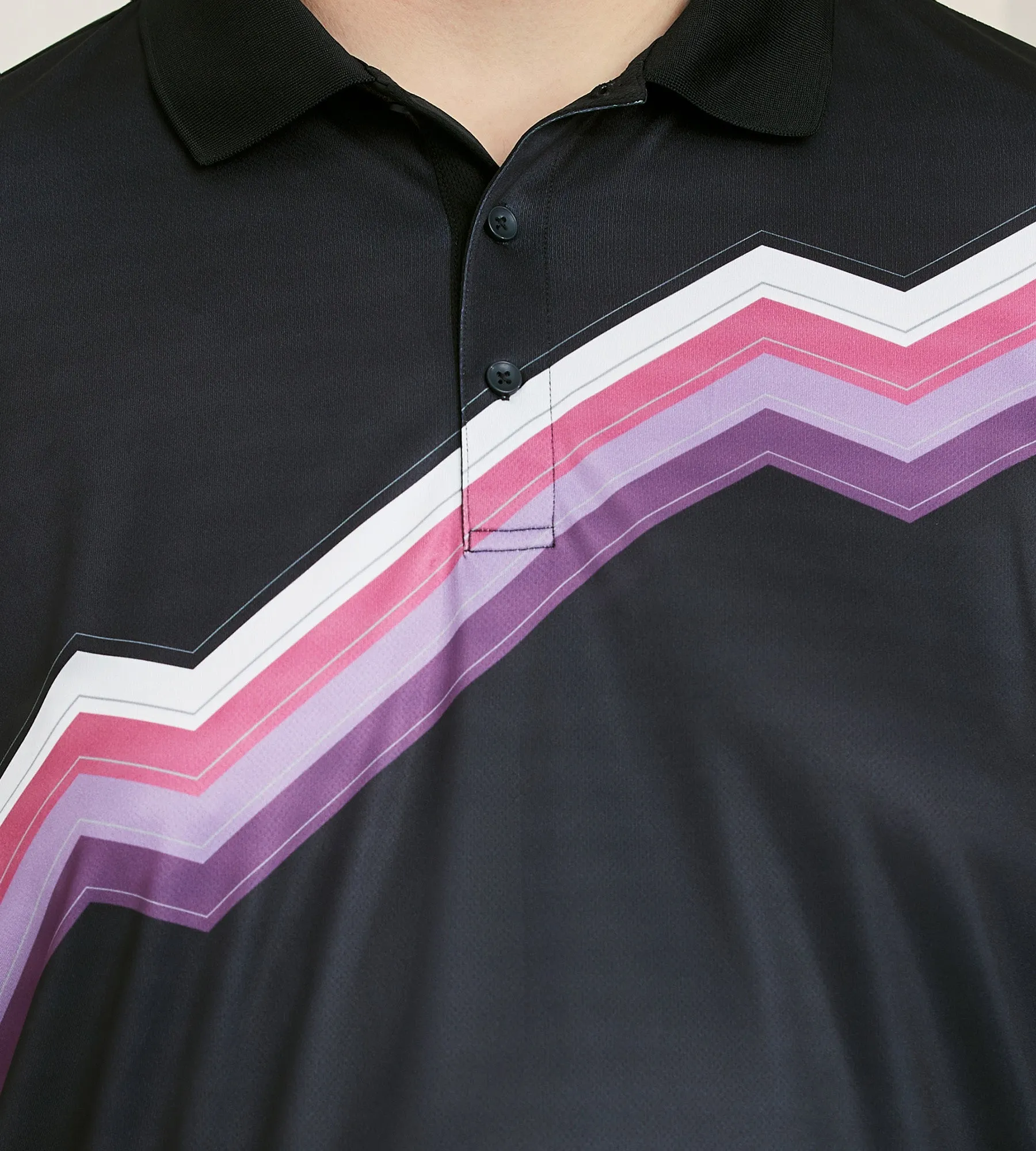 Active Zig Zag Design Polo sold by George Richards product image thumbnail 2