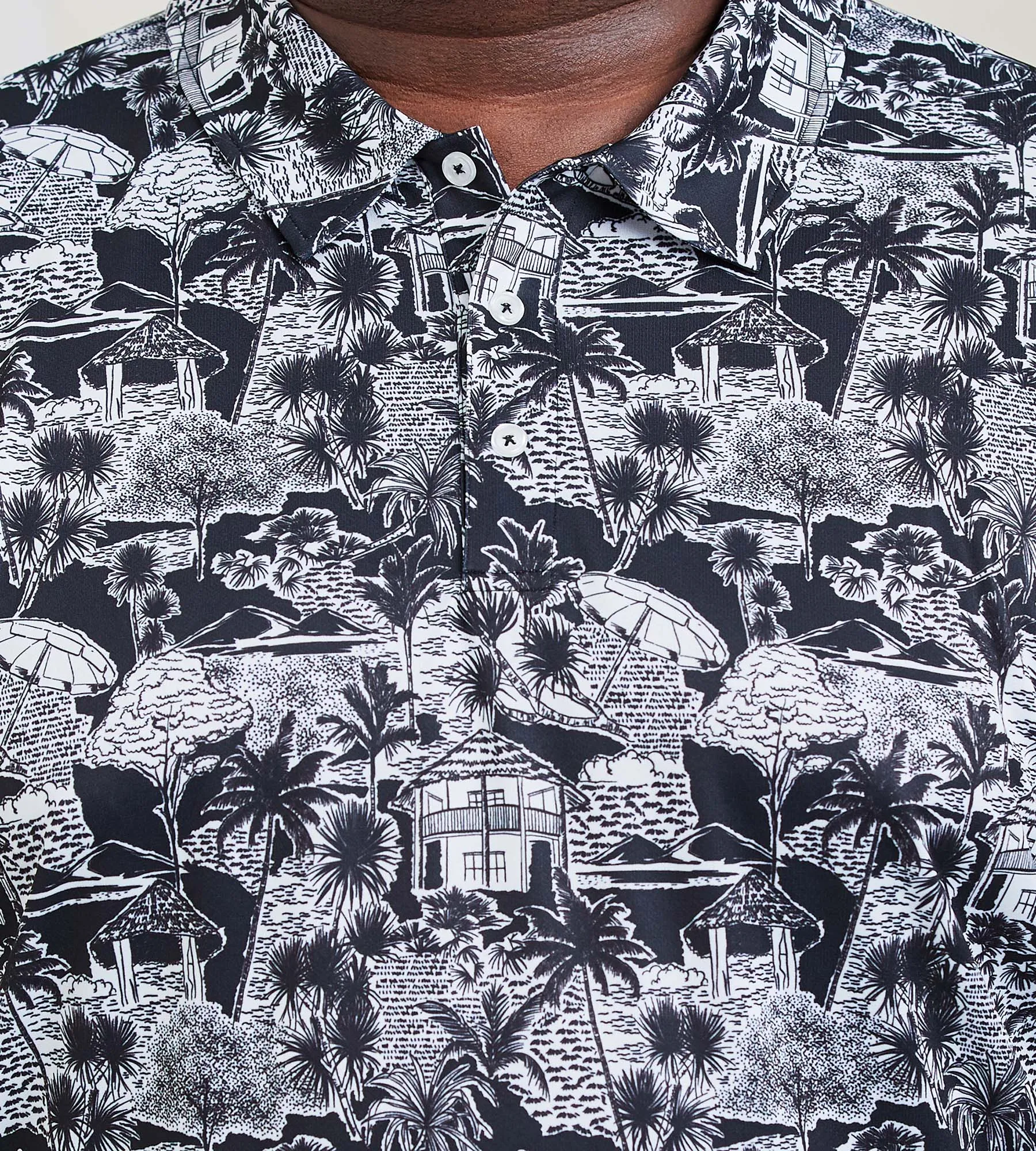 Active Beach House Print Polo sold by George Richards product image thumbnail 2
