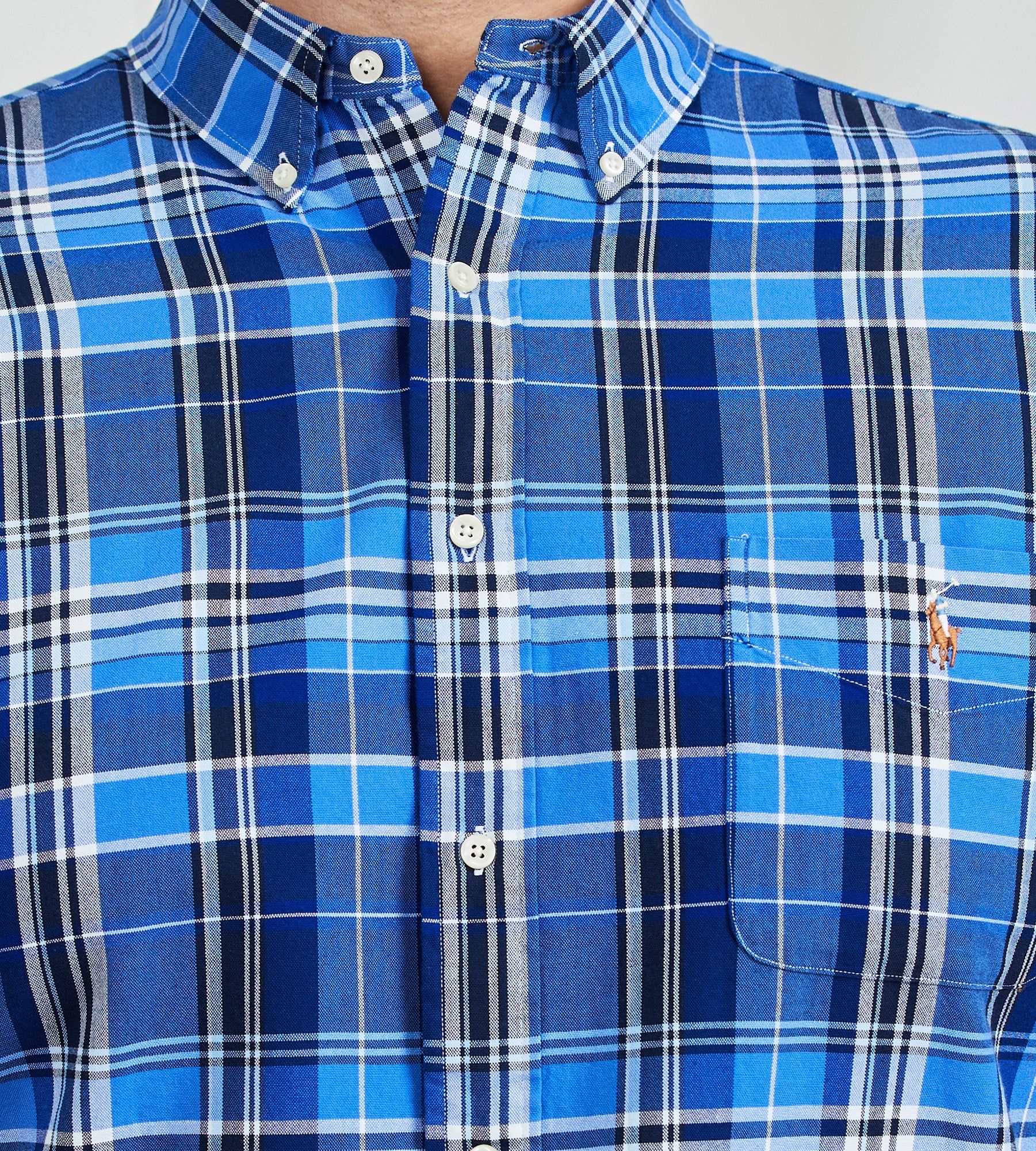 Plaid Oxford Short Sleeve Sport Shirt sold by George Richards product image thumbnail 2