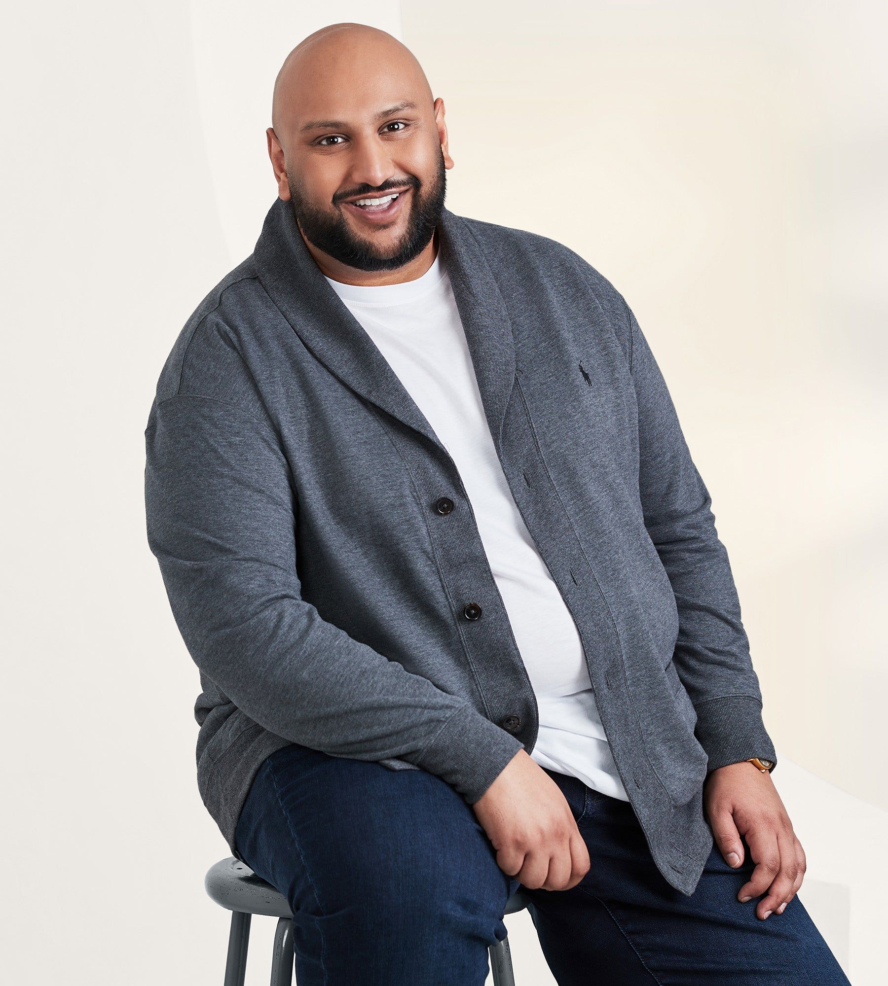 Shawl Collar Cardigan sold by George Richards