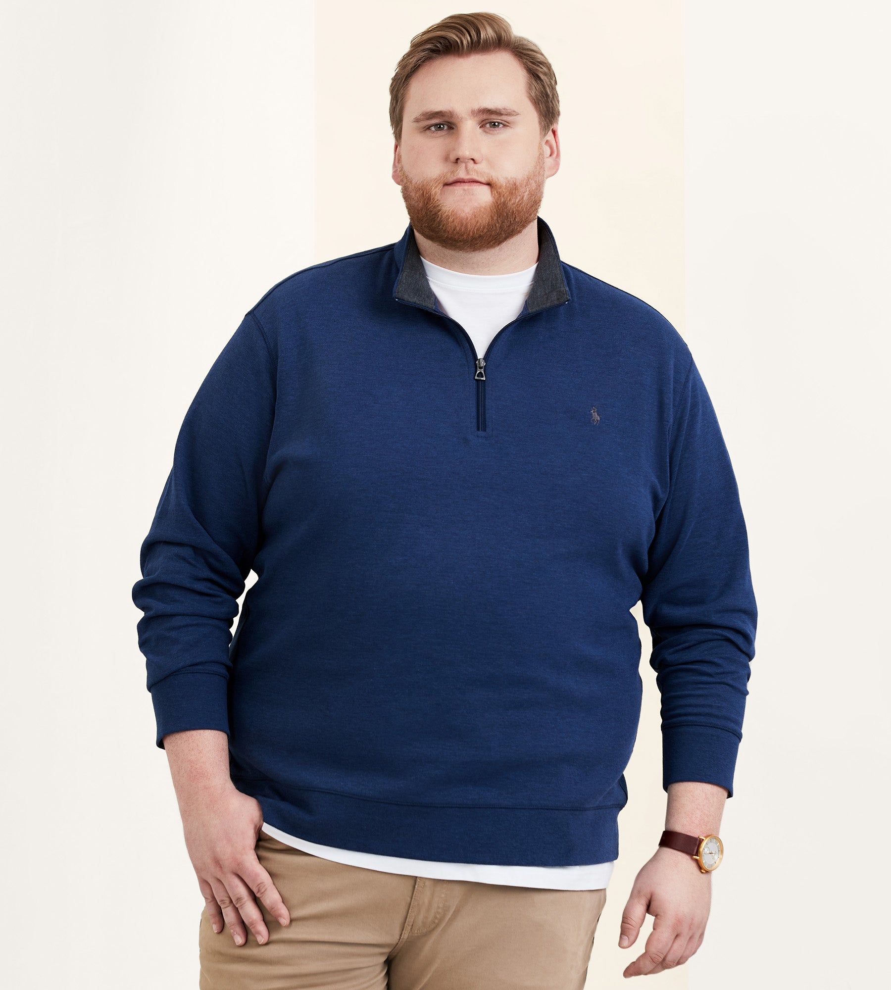 Luxury Jersey Quarter-Zip Pullover sold by George Richards