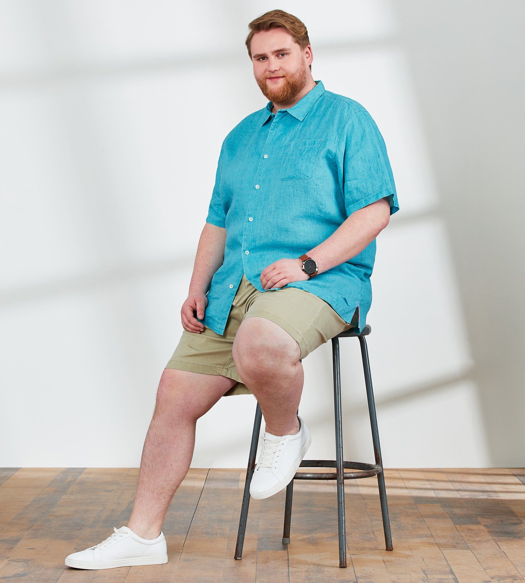 Sea Glass Linen Short Sleeve Shirt sold by George Richards product image thumbnail 3