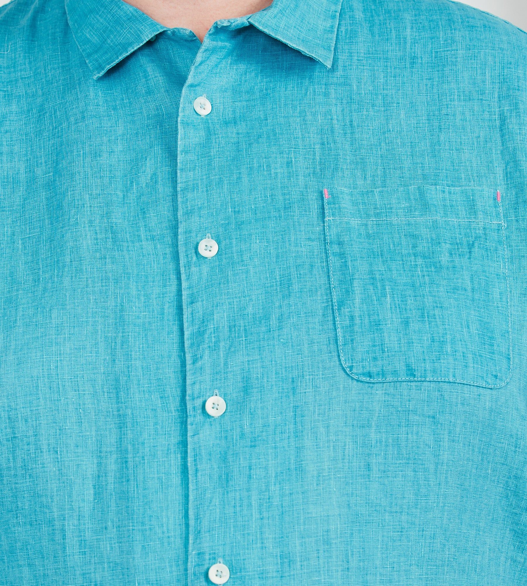 Sea Glass Linen Short Sleeve Shirt sold by George Richards product image thumbnail 2