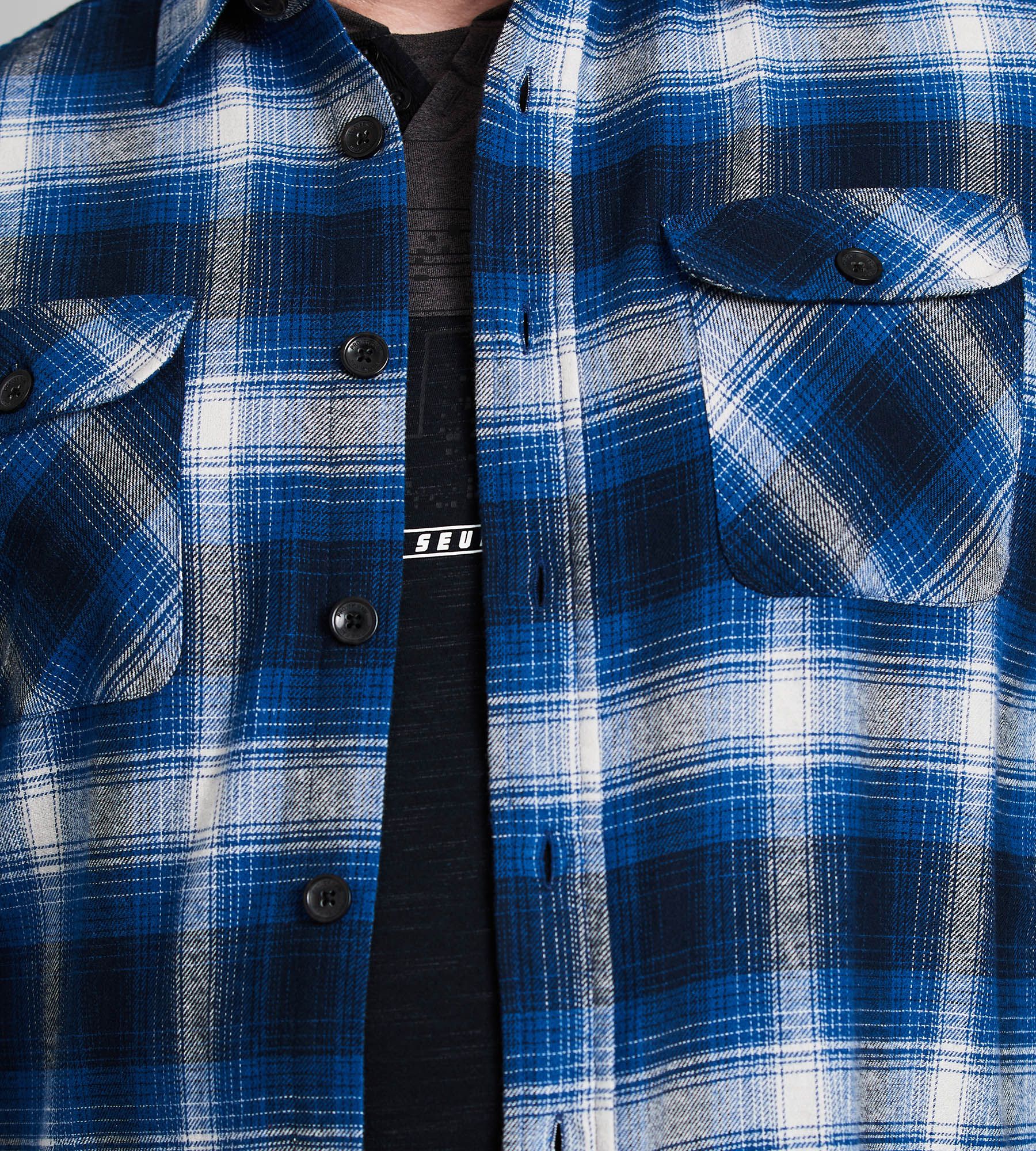 Plaid Flannel Long Sleeve Sport Shirt sold by George Richards product image thumbnail 2