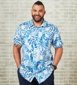 360° Stretch Floral Print Short Sleeve Sport Shirt sold by George Richards