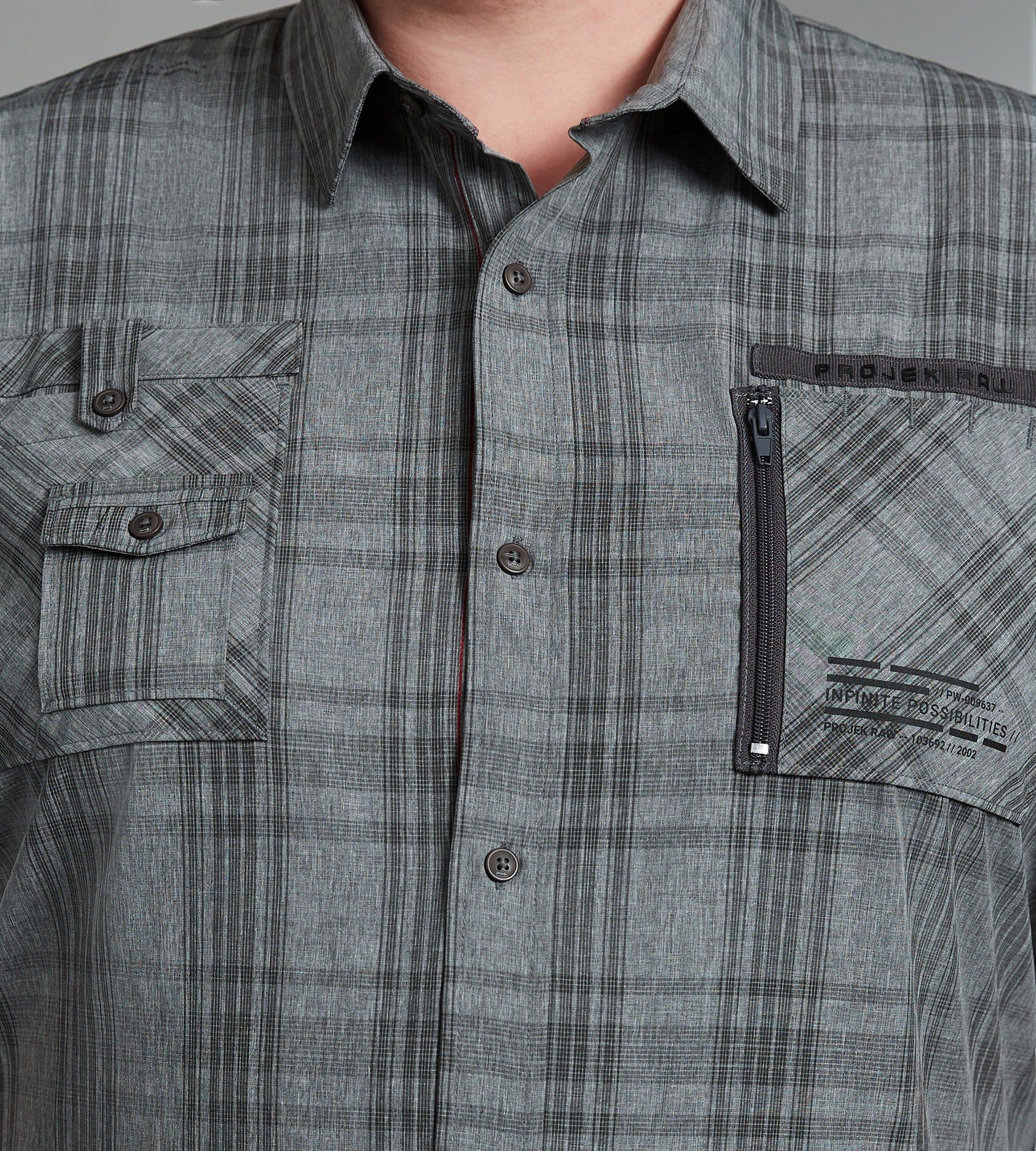 4-Way Stretch Plaid Short Sleeve Sport Shirt sold by George Richards product image thumbnail 2