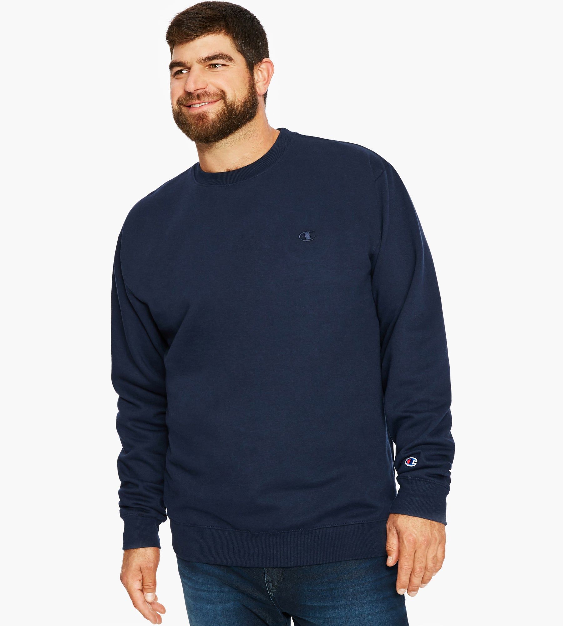 Embroidered Logo Crew Neck Long Sleeve Top sold by George Richards product image thumbnail 4