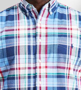 Plaid Oxford Long Sleeve Sport Shirt sold by George Richards
