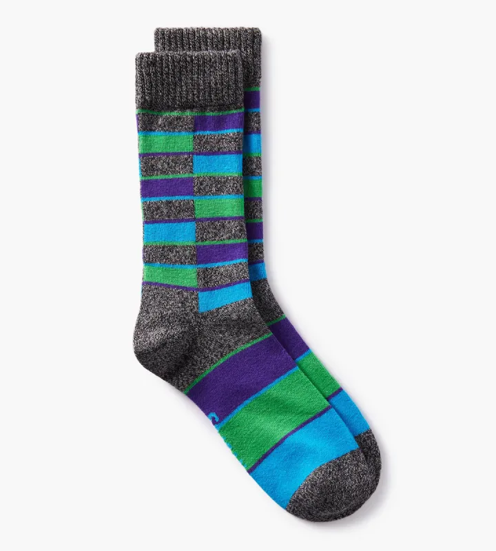 Diabetic Mid-Calf Striped Socks sold by George Richards