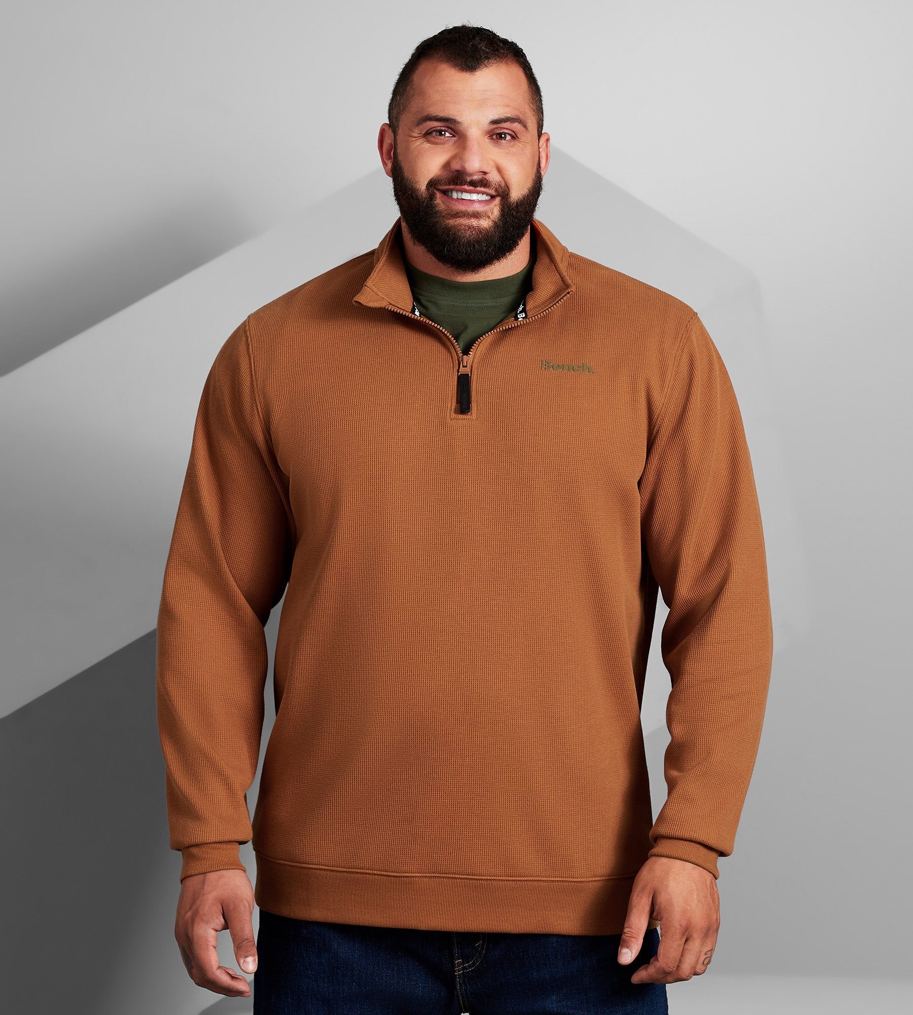 Bonded Waffle Quarter-Zip Pullover sold by George Richards product image thumbnail 3