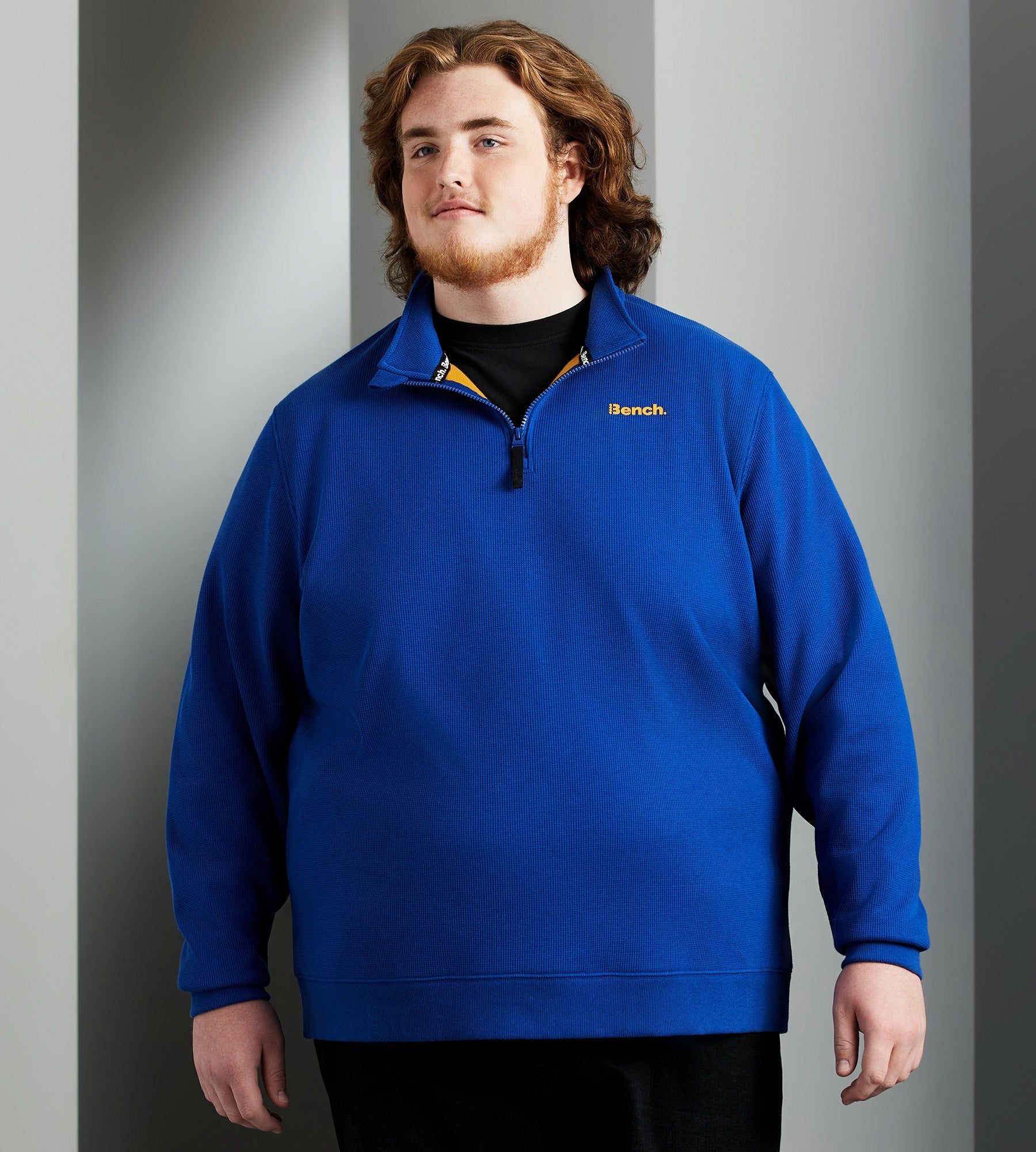 Bonded Waffle Quarter-Zip Pullover sold by George Richards