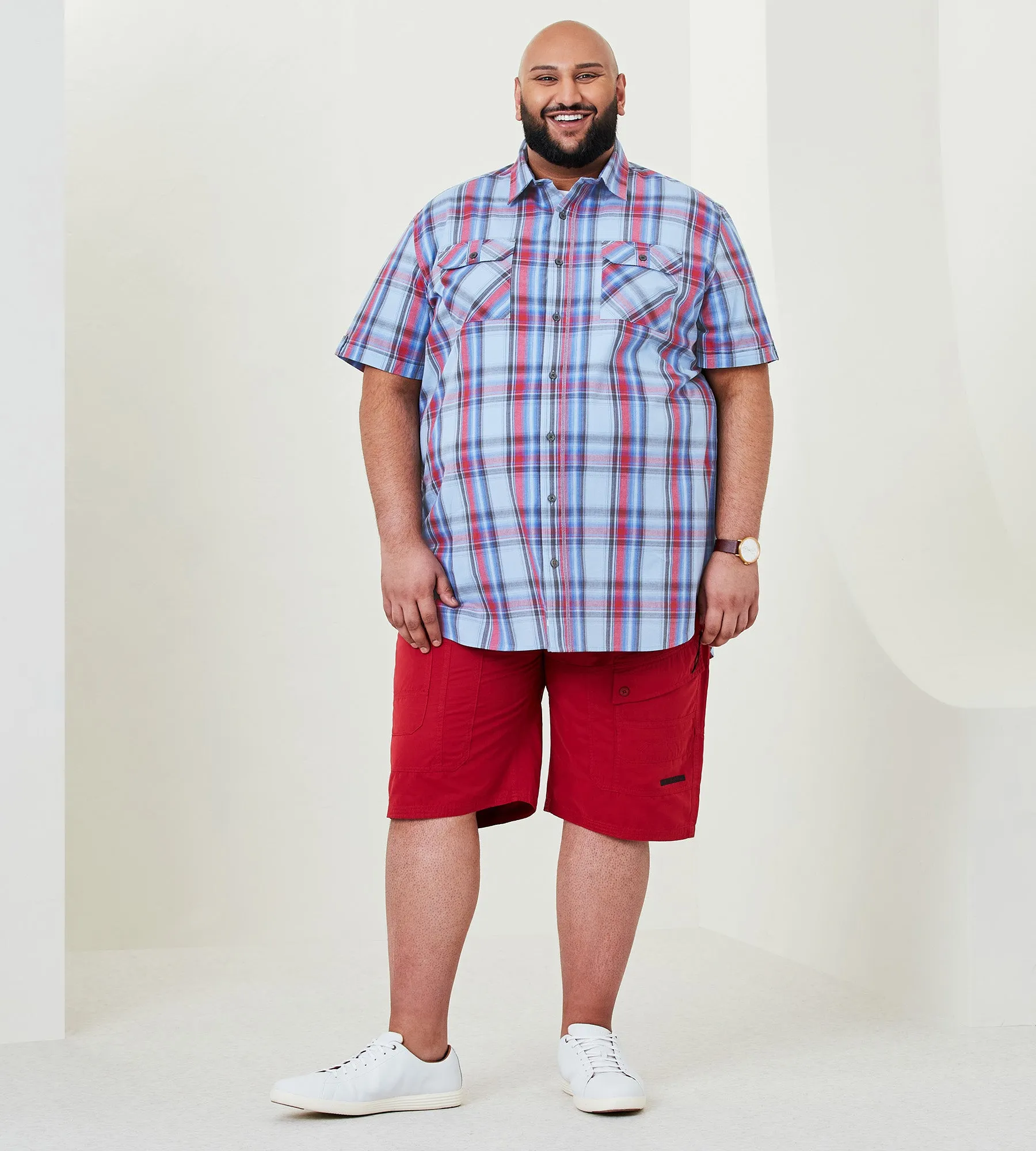 Plaid Short Sleeve Sport Shirt sold by George Richards product image thumbnail 3