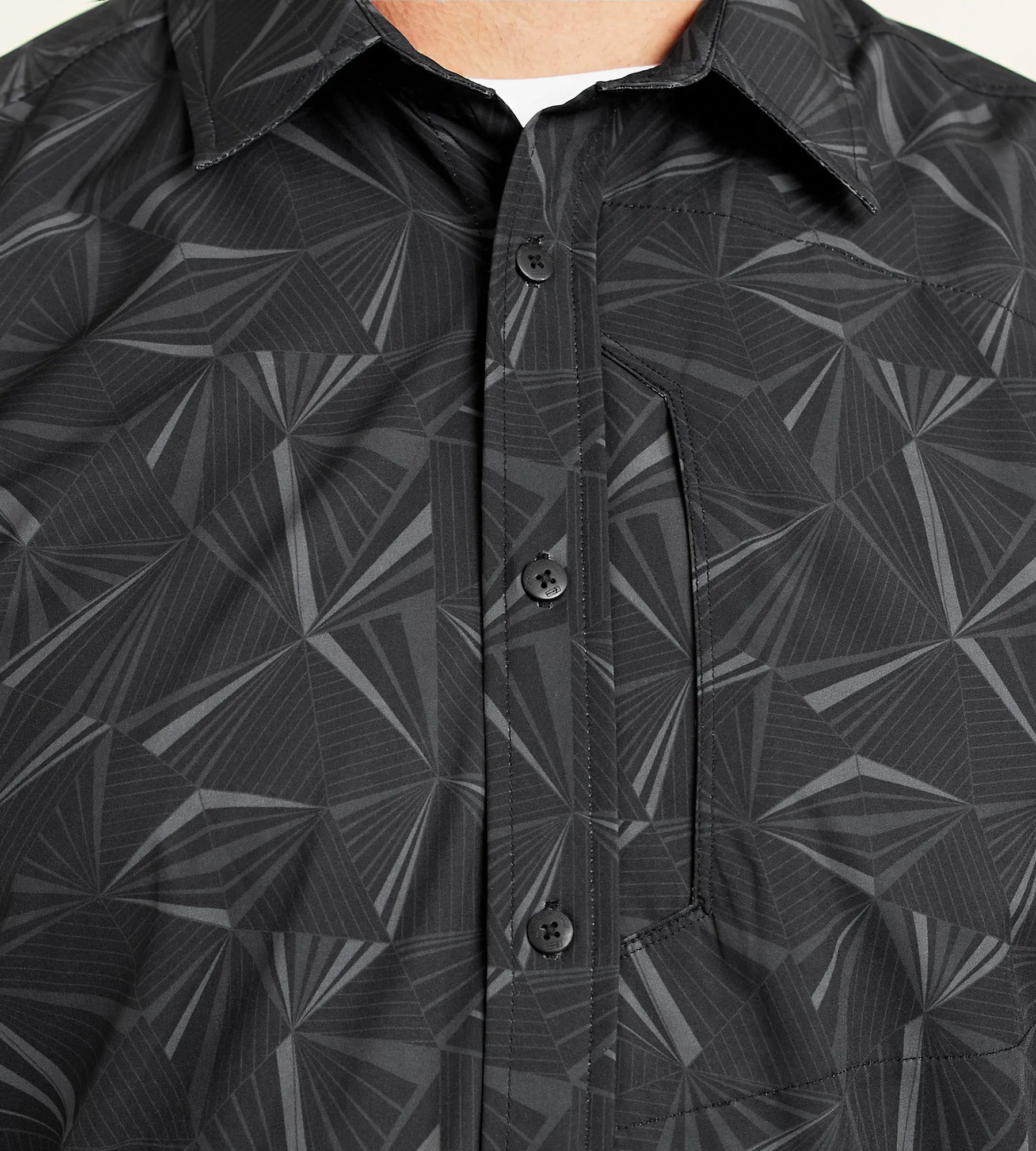 4-Way Stretch Geo Short Sleeve Sport Shirt sold by George Richards product image thumbnail 2