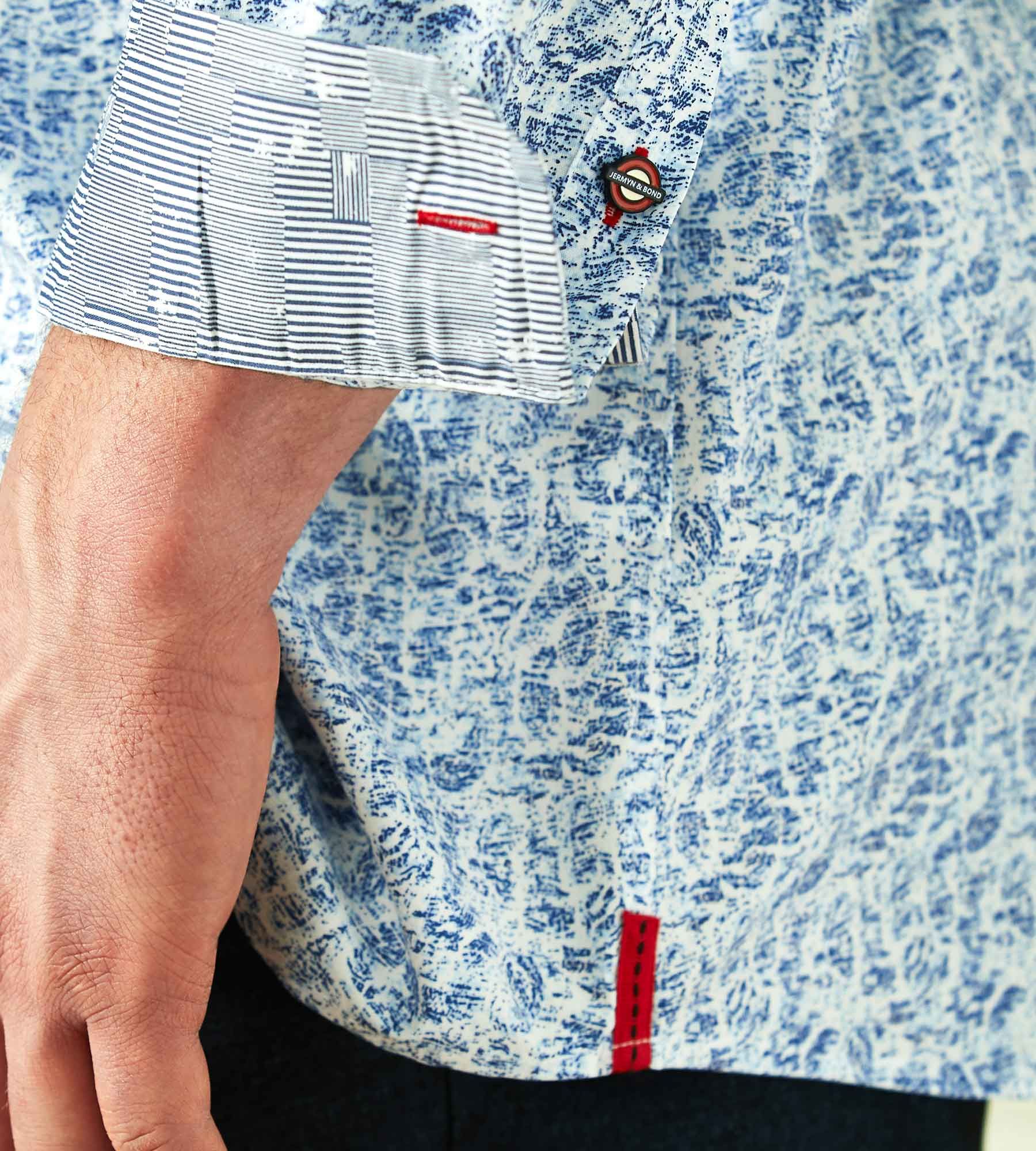 Non-Iron Water Print Long Sleeve Sport Shirt sold by George Richards product image thumbnail 2