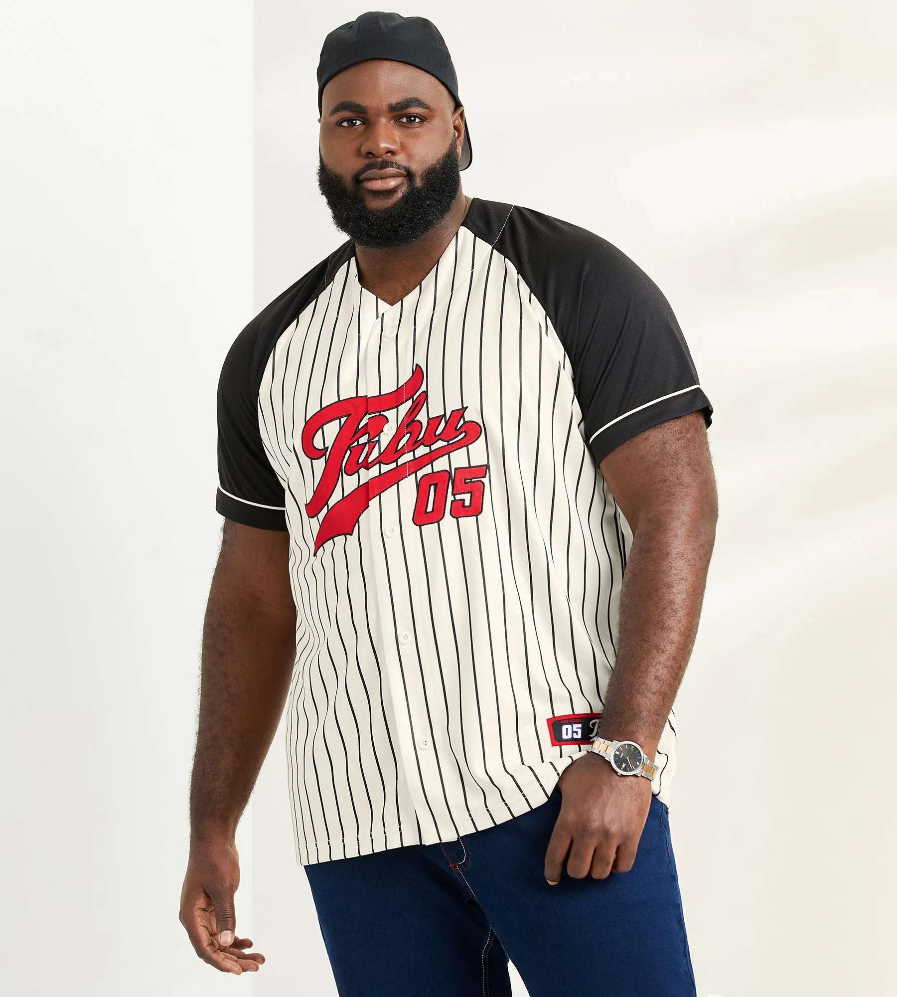 Varsity Pinstriped Baseball Jersey sold by George Richards product image thumbnail 4