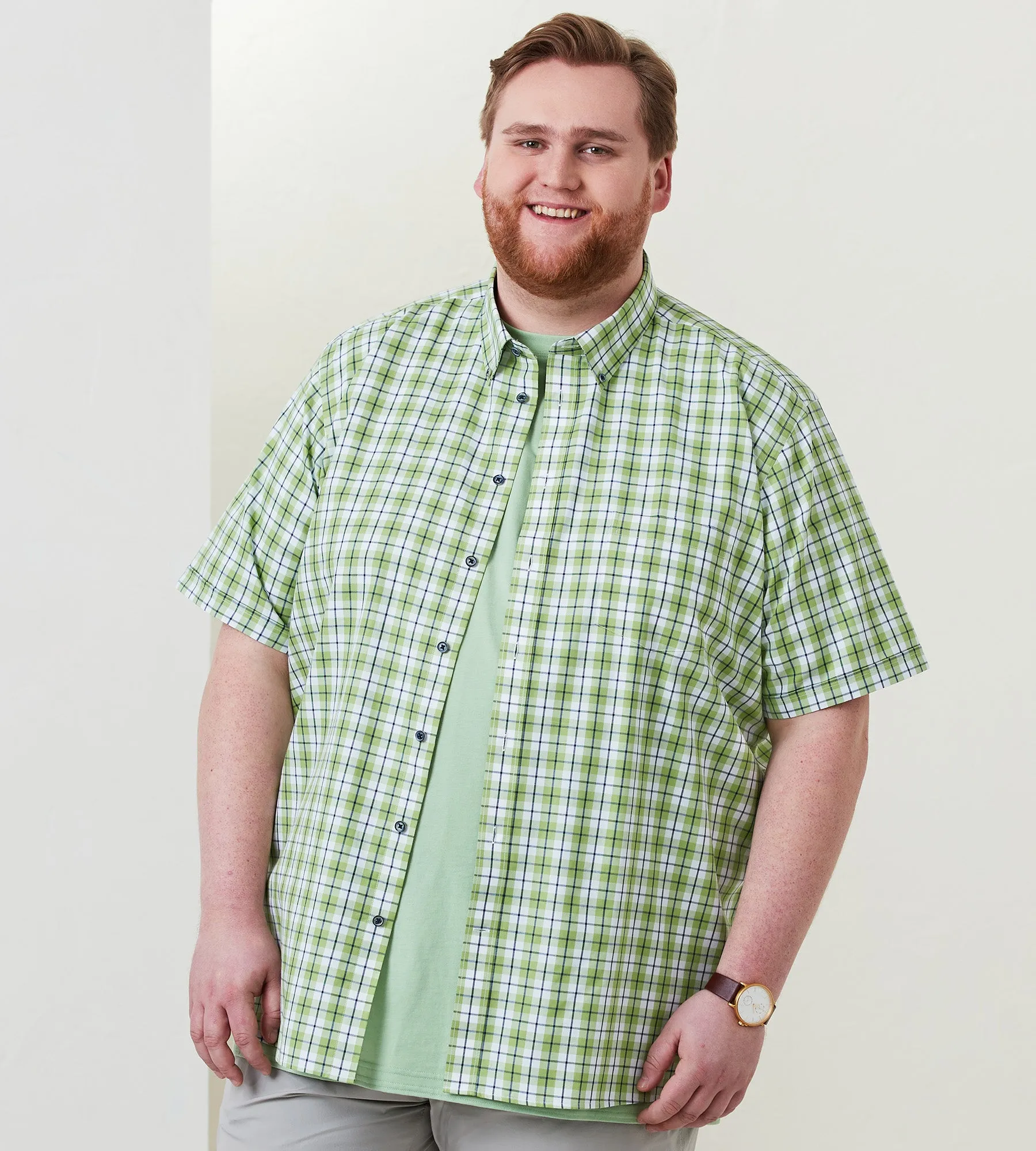 Easy Care Plaid Short Sleeve Sport Shirt sold by George Richards