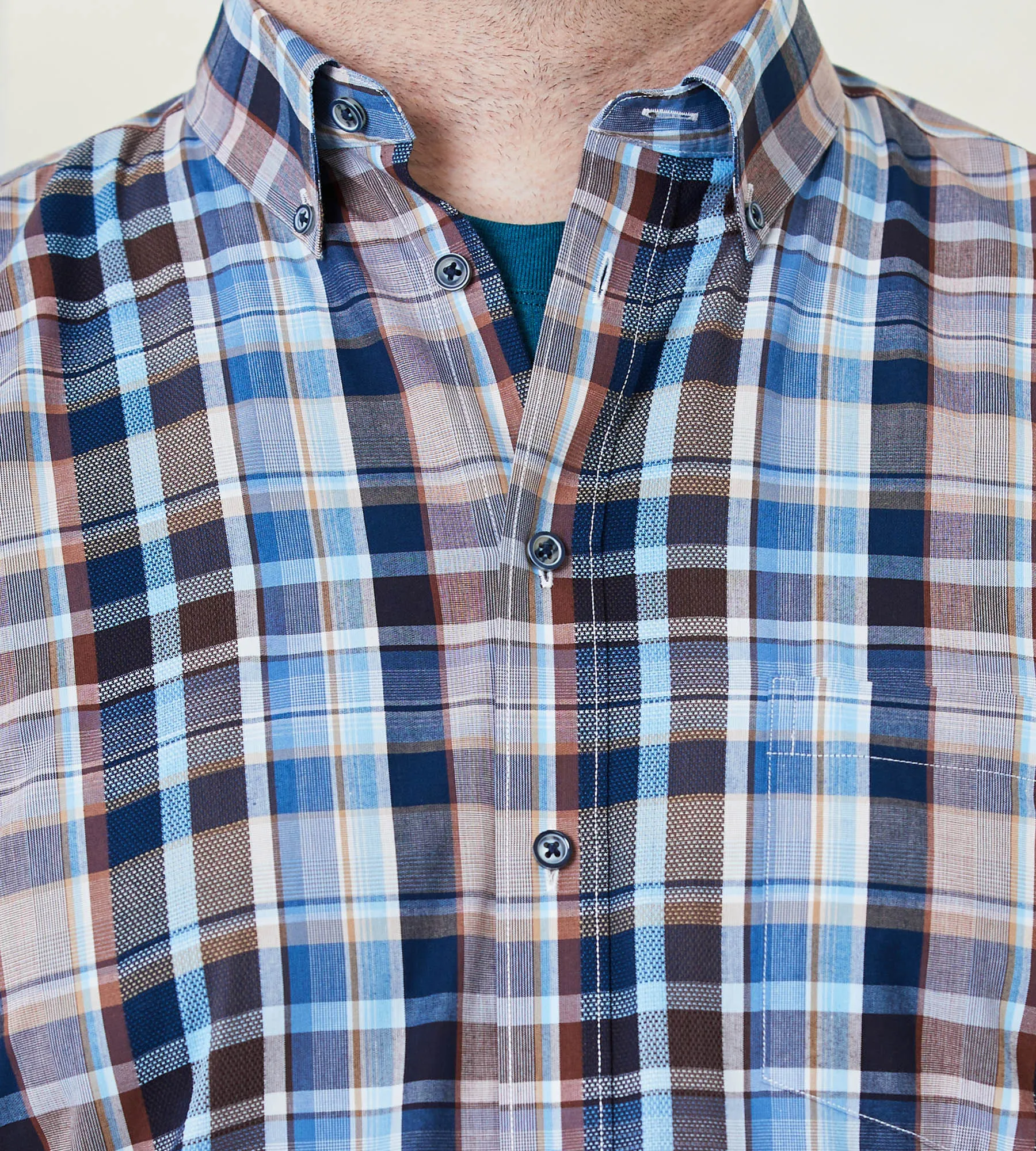 Easy Care Plaid Short Sleeve Sport Shirt sold by George Richards product image thumbnail 2