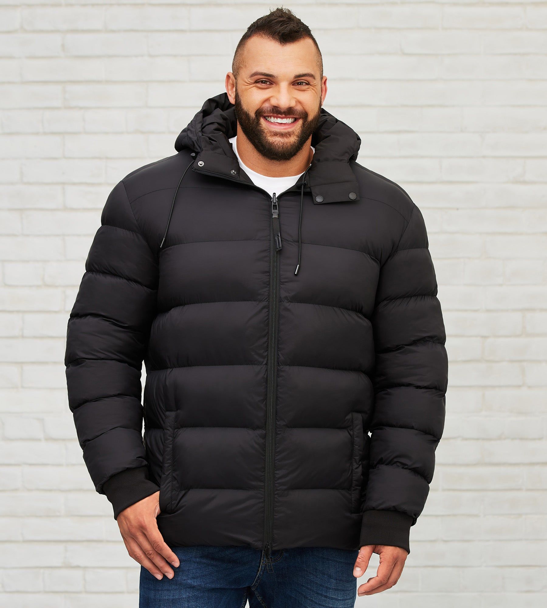 Hooded Reversible Puffer Coat sold by George Richards product image thumbnail 5
