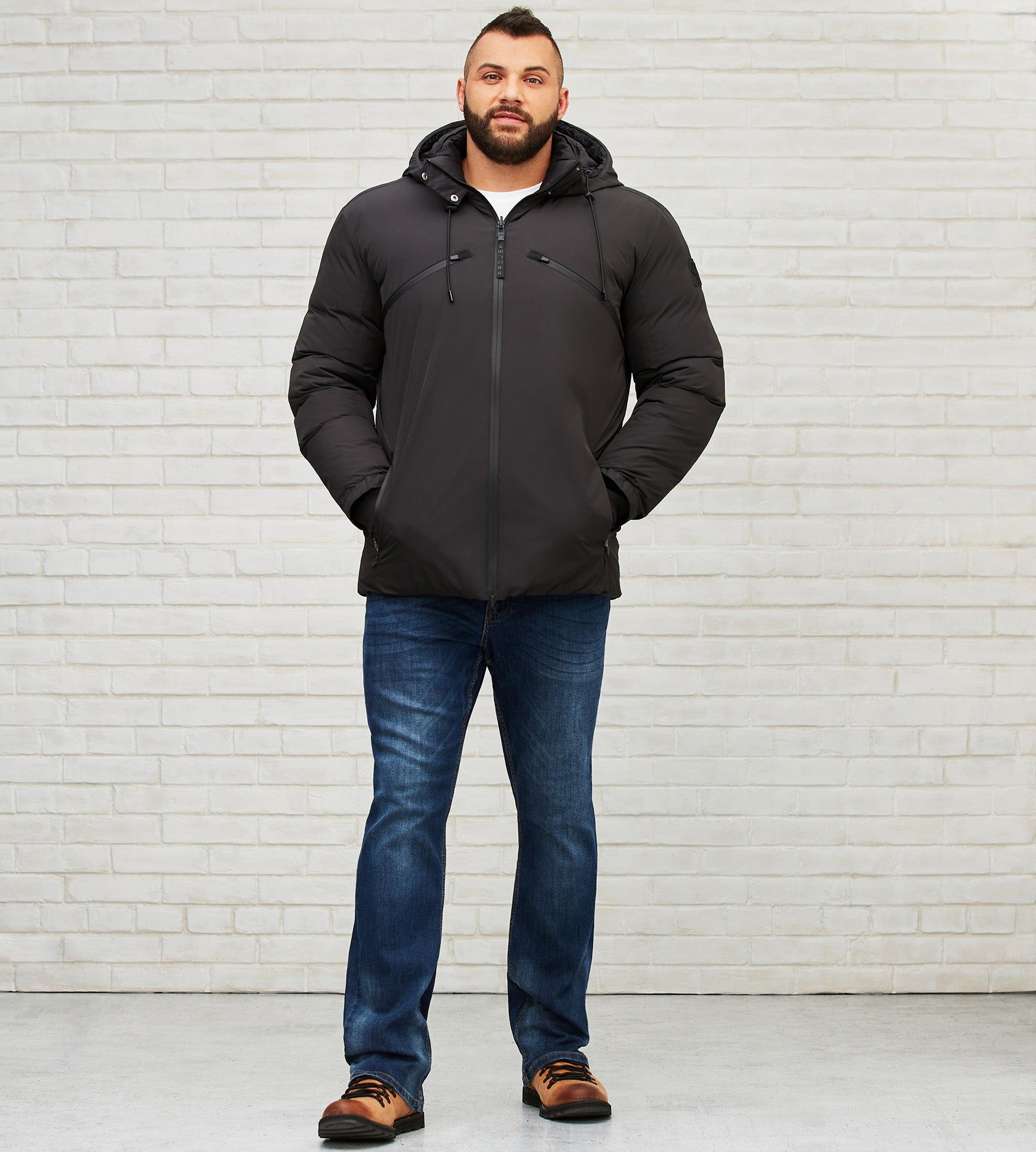 Hooded Reversible Puffer Coat sold by George Richards product image thumbnail 3