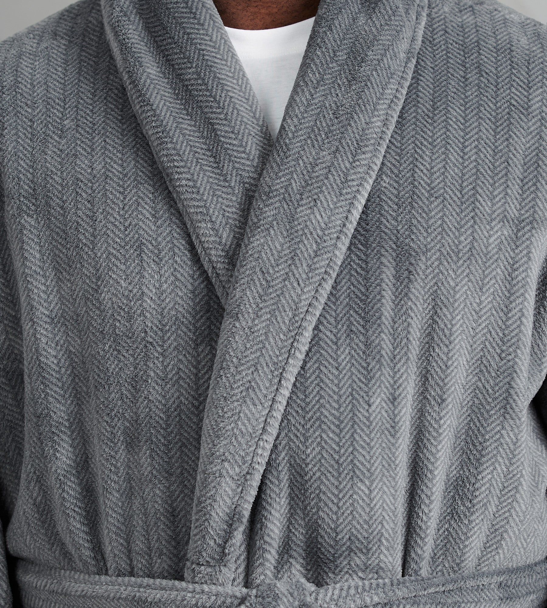 Herringbone Plush Robe sold by George Richards product image thumbnail 2