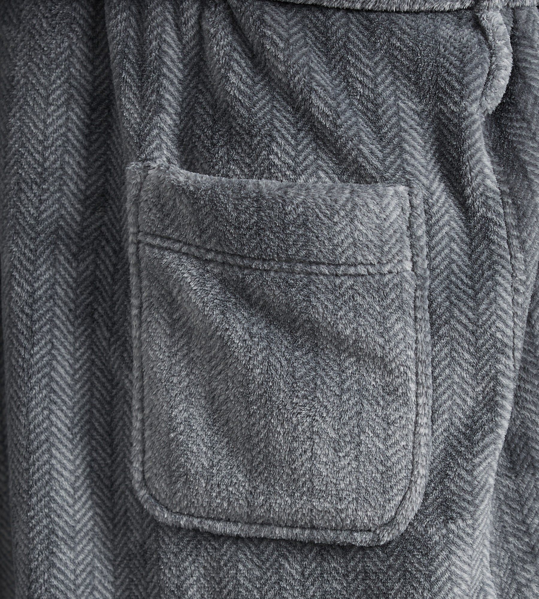 Herringbone Plush Robe sold by George Richards product image thumbnail 3