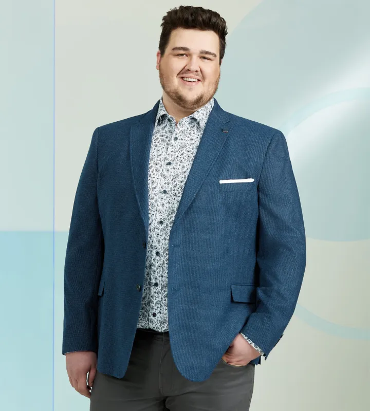 Modern Fit Mini Check Woven Sport Jacket sold by George Richards