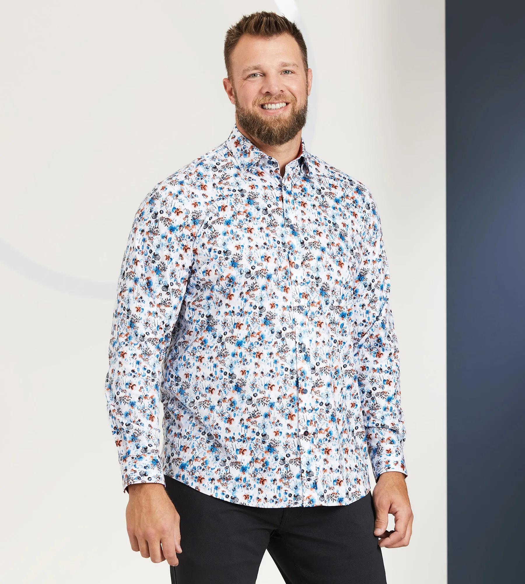 360° Stretch Floral Shirt sold by George Richards