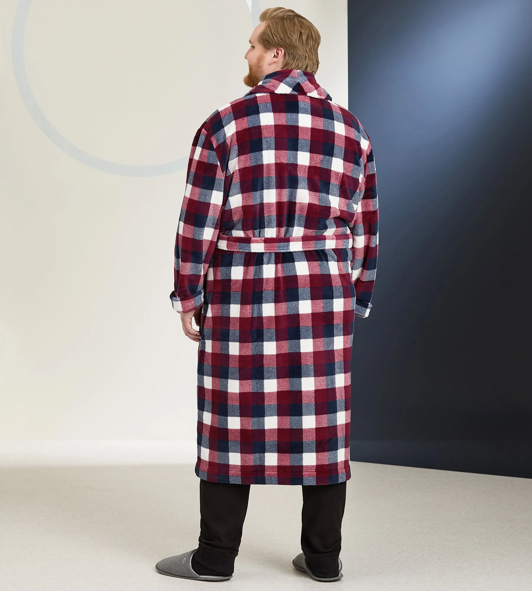 Check Plush Robe sold by George Richards product image thumbnail 3