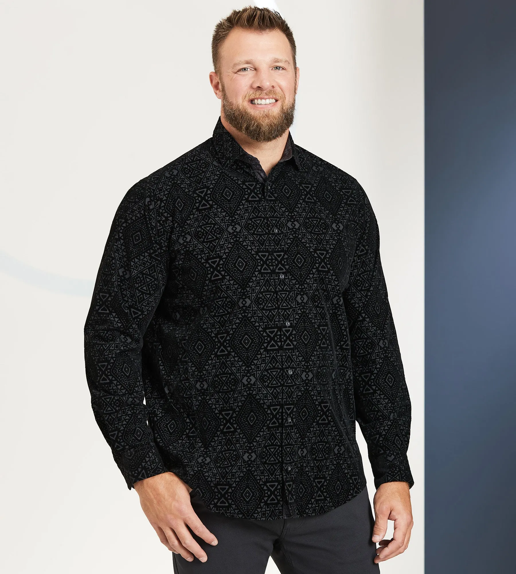 Flocking Print Shirt sold by George Richards