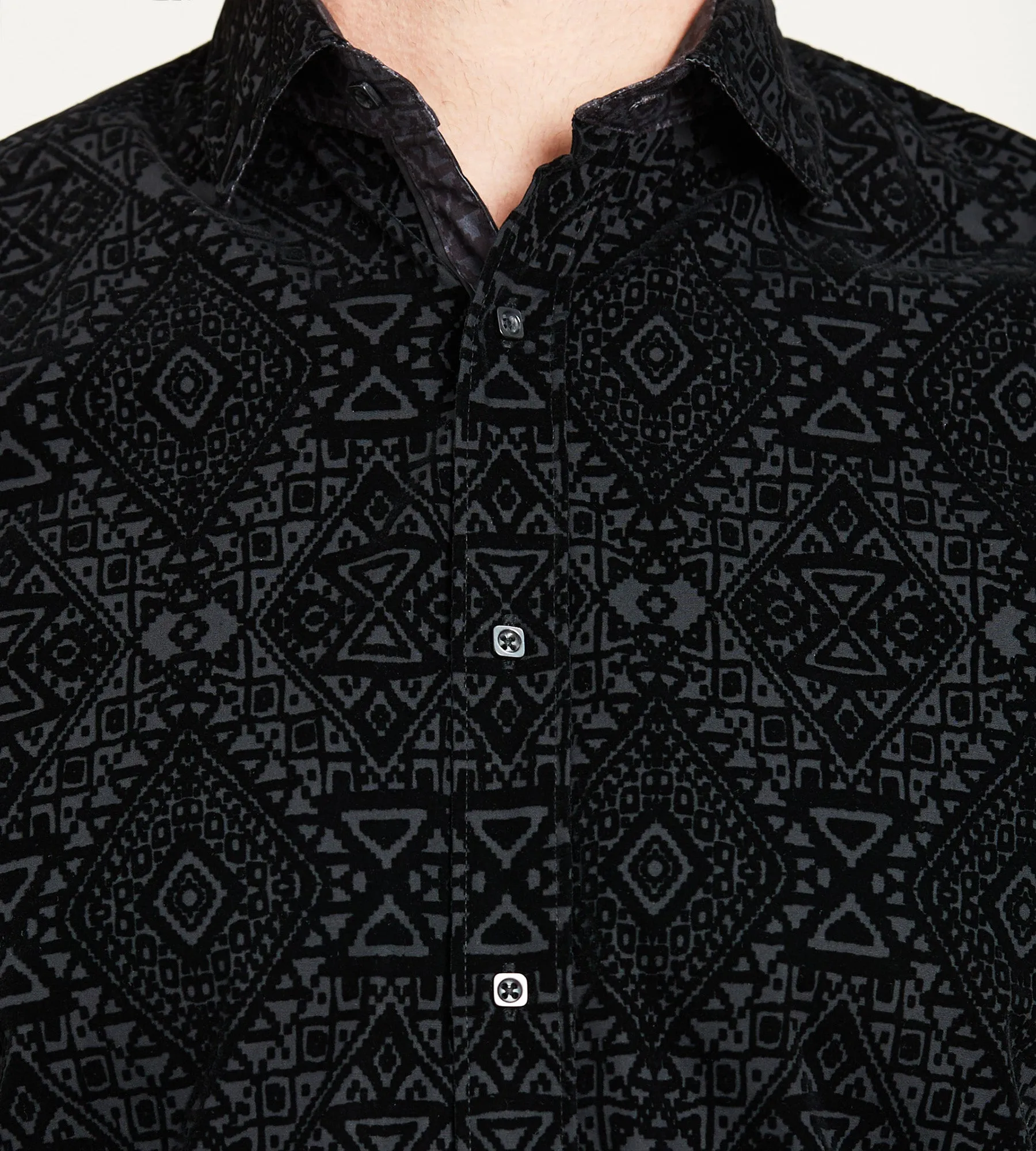 Flocking Print Shirt sold by George Richards product image thumbnail 2