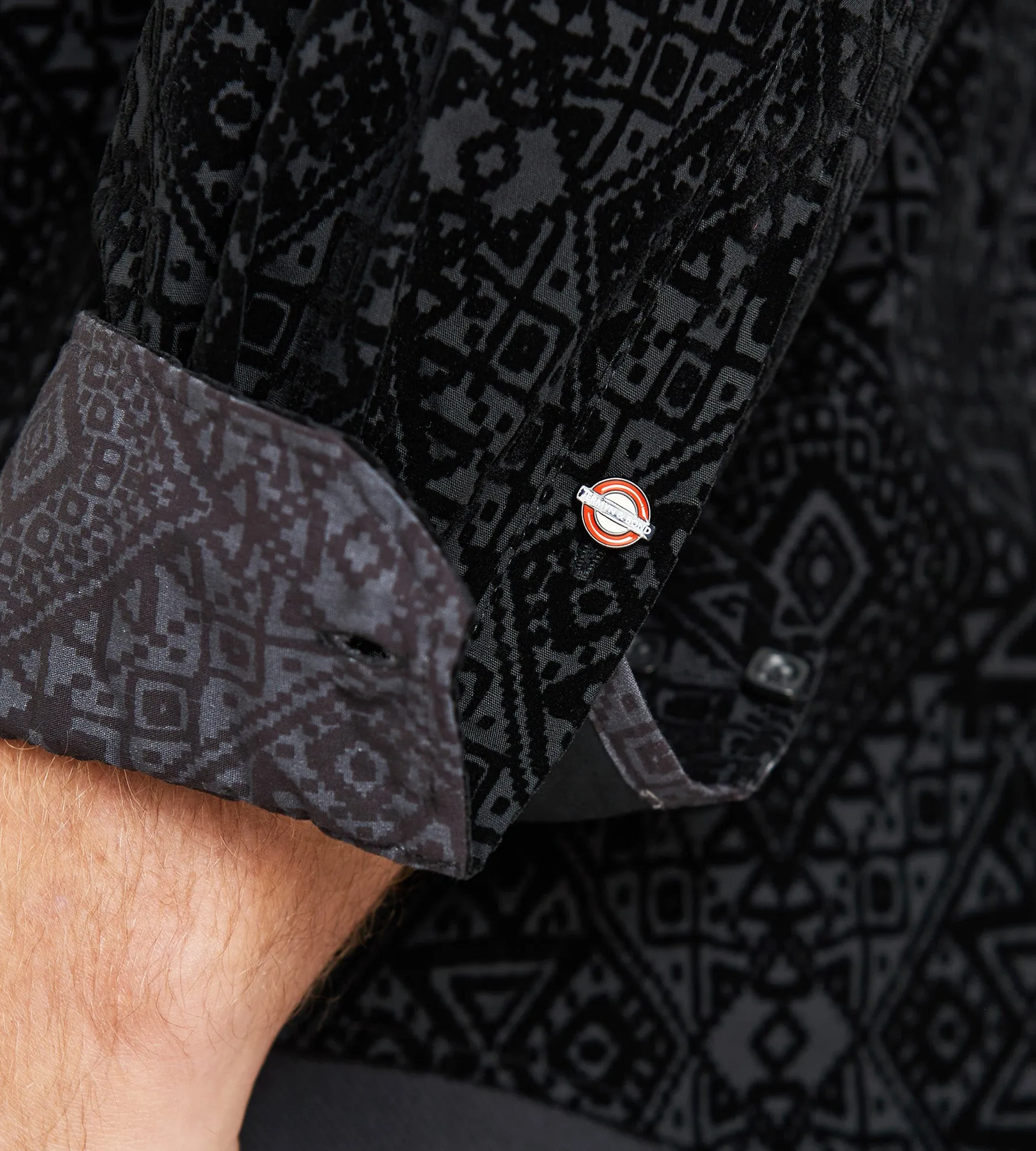 Flocking Print Shirt sold by George Richards product image thumbnail 3