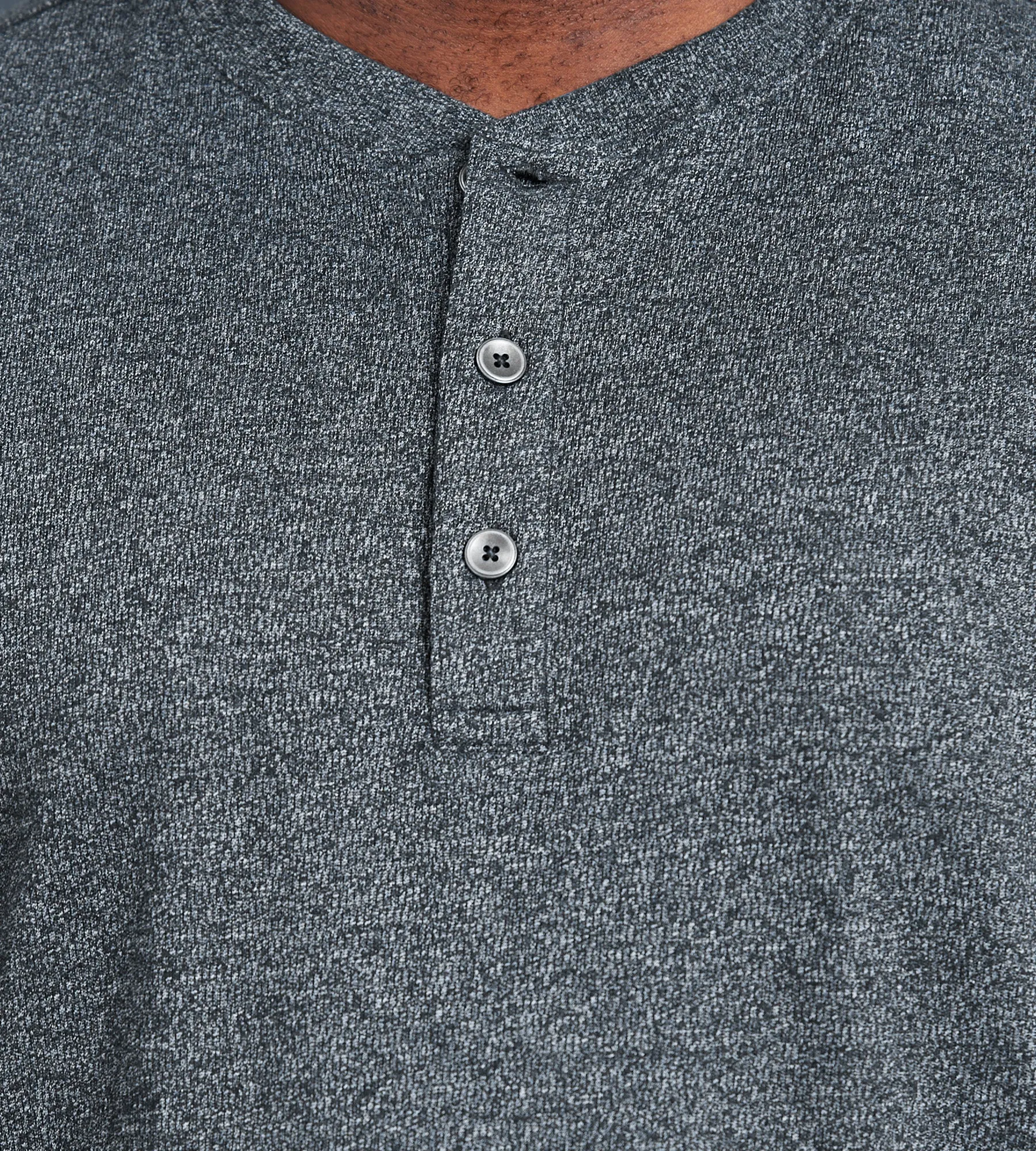 Long Sleeve Waffle Henley sold by George Richards product image thumbnail 4