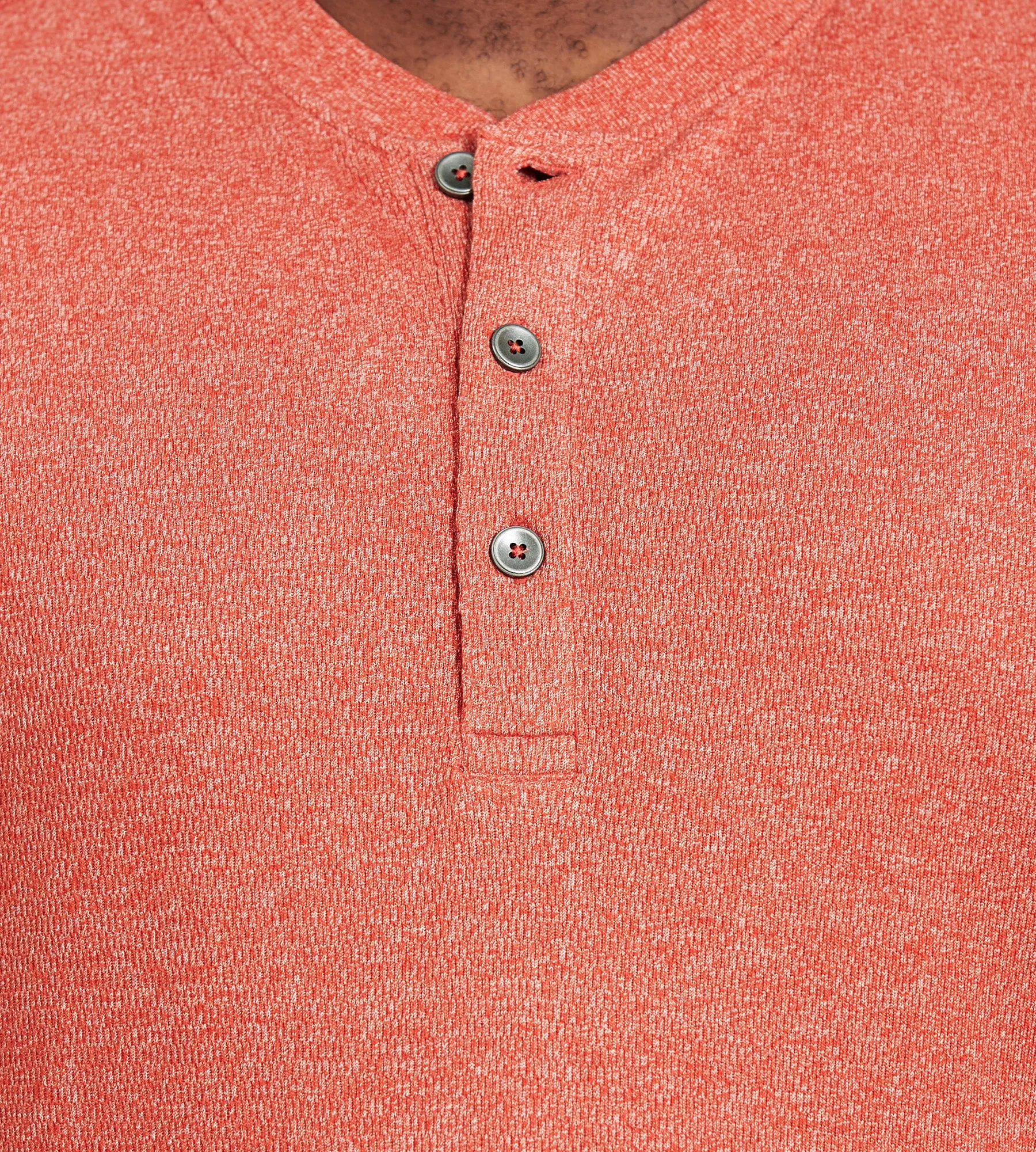 Long Sleeve Waffle Henley sold by George Richards product image thumbnail 2