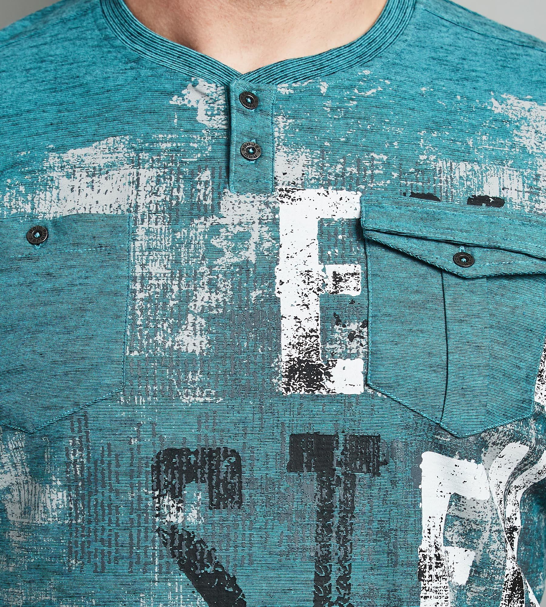 Double-Pocket Graphic Henley sold by George Richards product image thumbnail 2