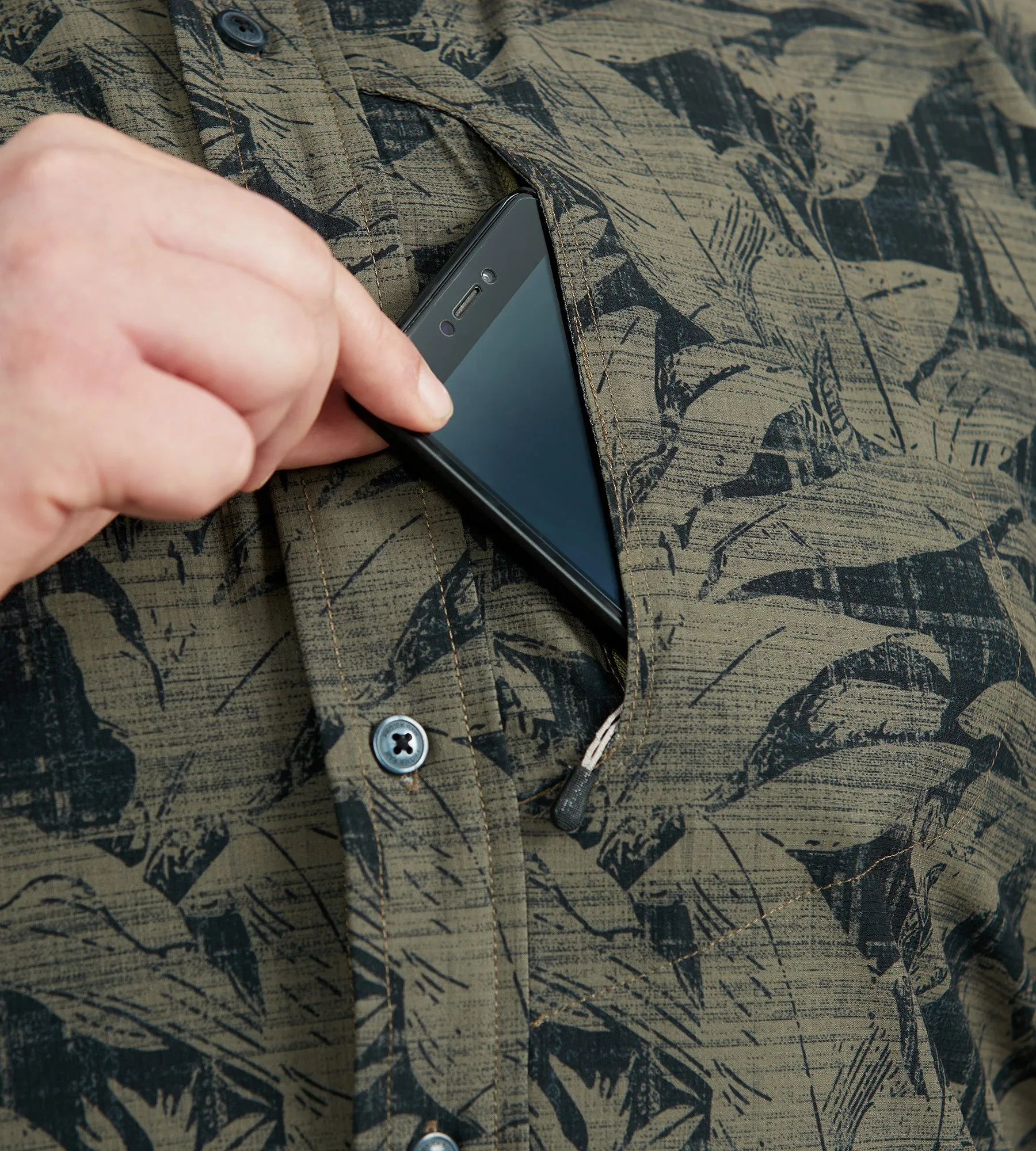 Tonal Floral Stretch Shirt sold by George Richards product image thumbnail 3