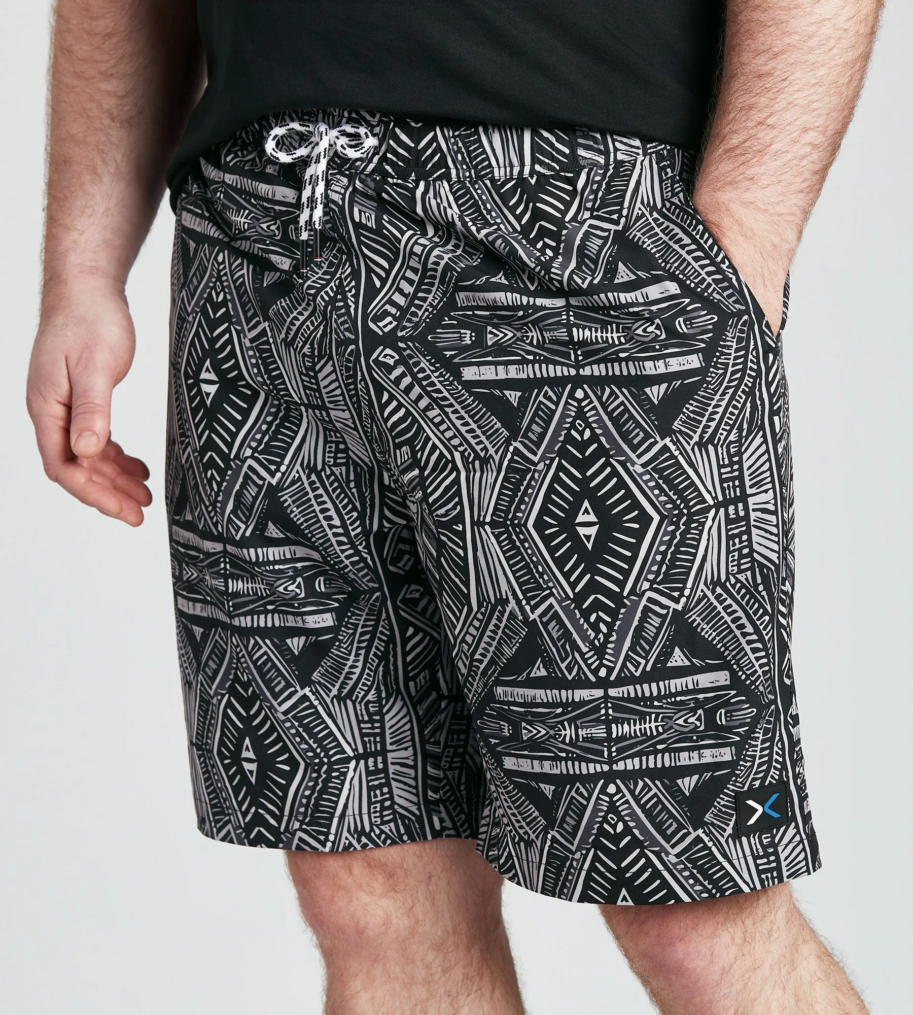 Aztec Print Swim Shorts sold by George Richards