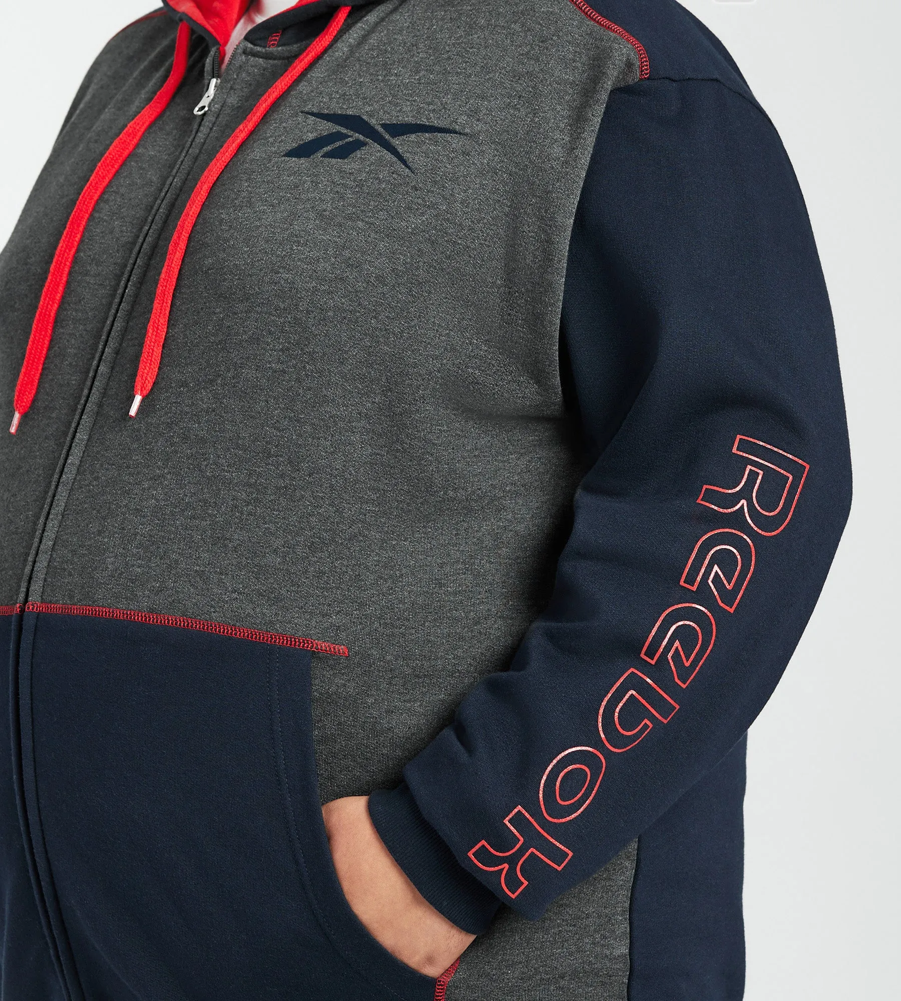 Colour Block Full Zip Hoodie sold by George Richards product image thumbnail 5