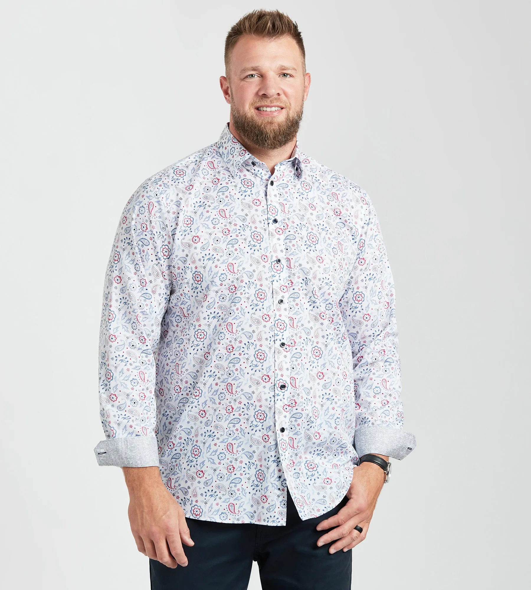 Non Iron Paisley Shirt sold by George Richards