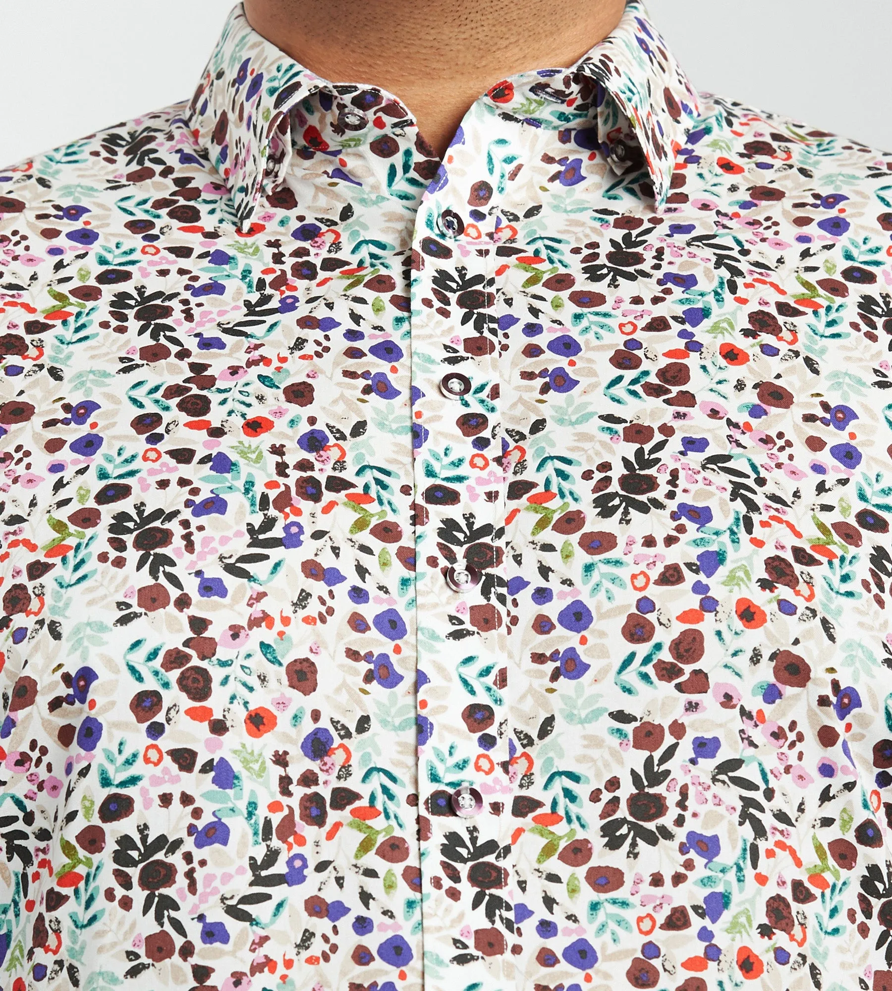 Non Iron Floral Print Shirt sold by George Richards product image thumbnail 2