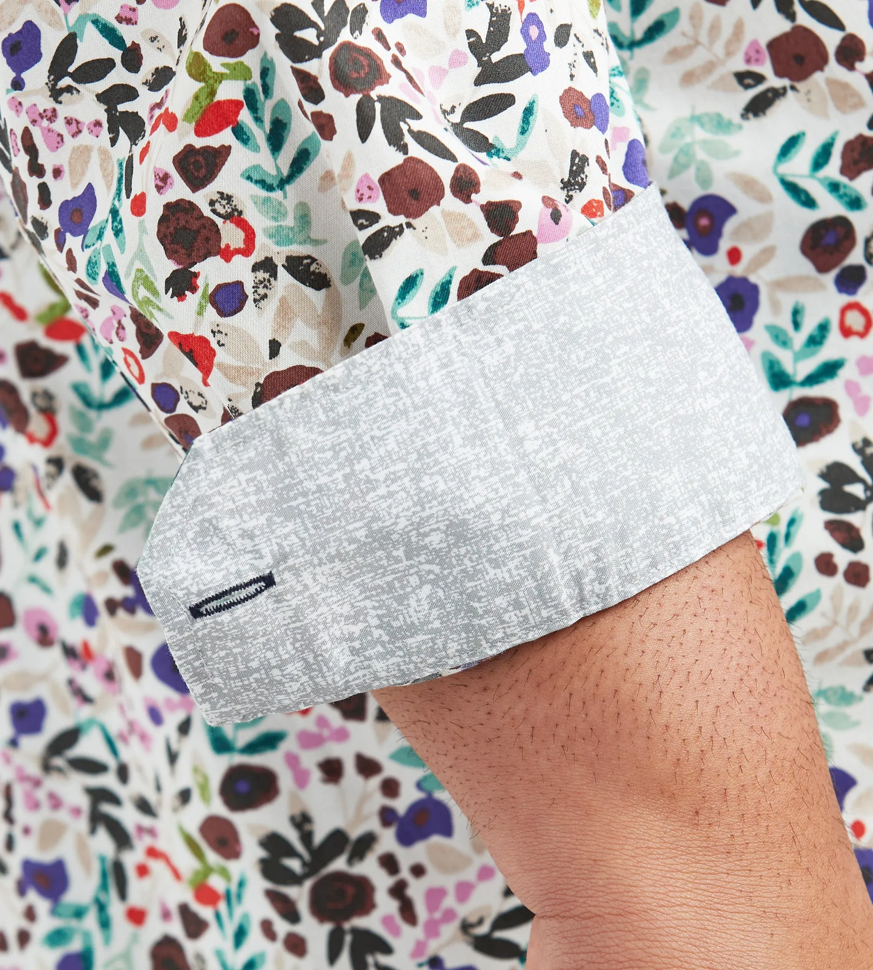 Non Iron Floral Print Shirt sold by George Richards product image thumbnail 3