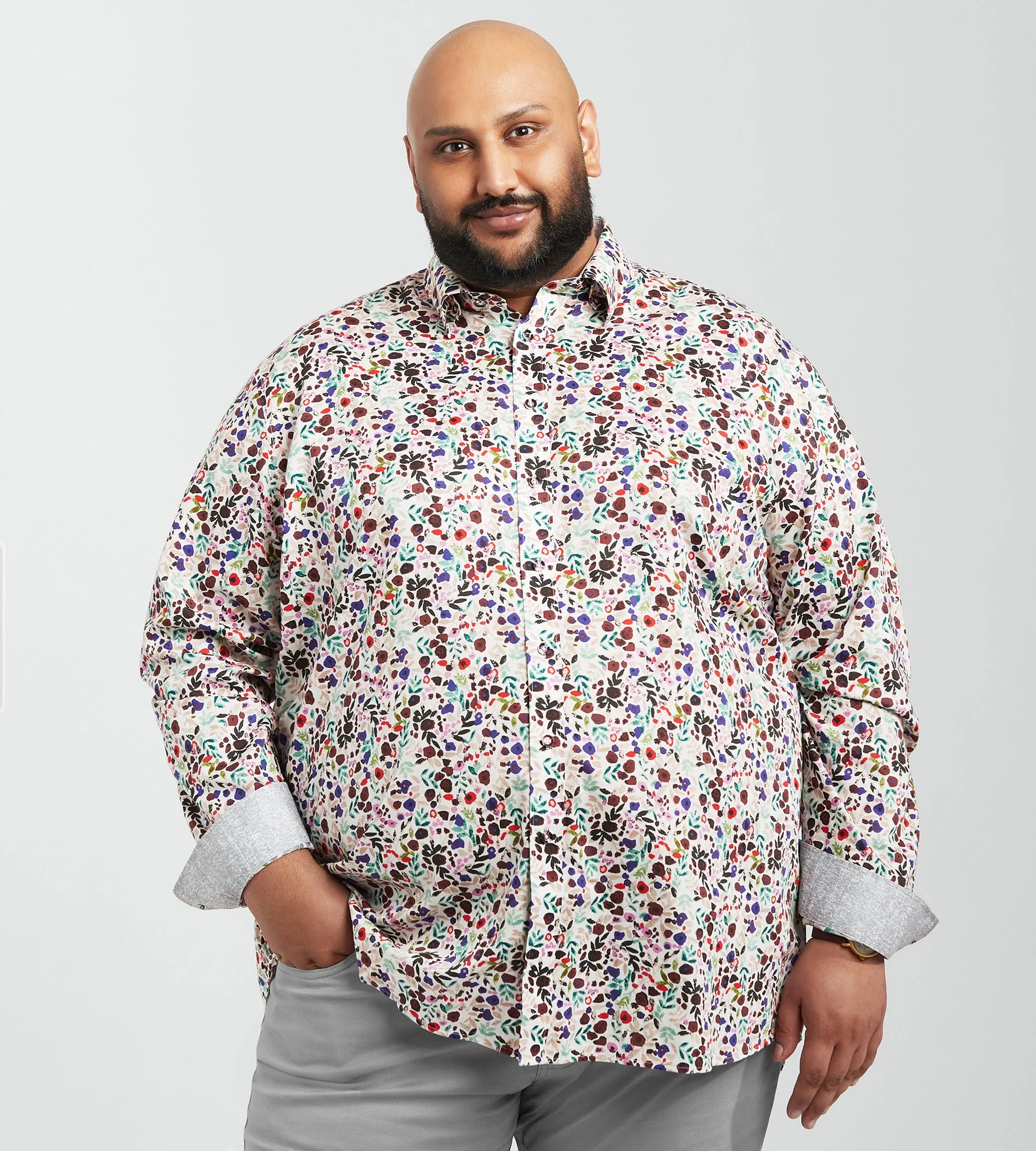 Non Iron Floral Print Shirt sold by George Richards